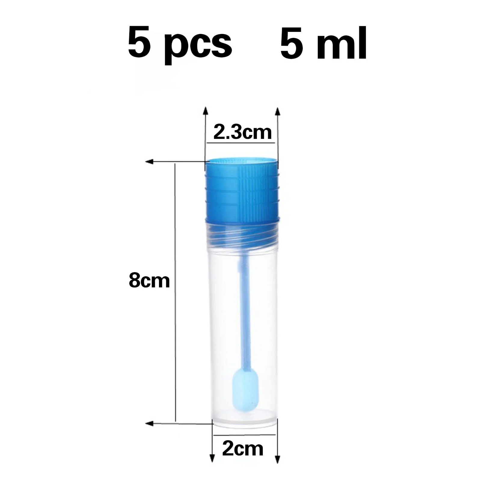 Pack of 5 Faecal Sample Tubes, Sample Tubes, Chair Sample Tubes, Dog and Cat, Chair Tube with Spoon - Image 2