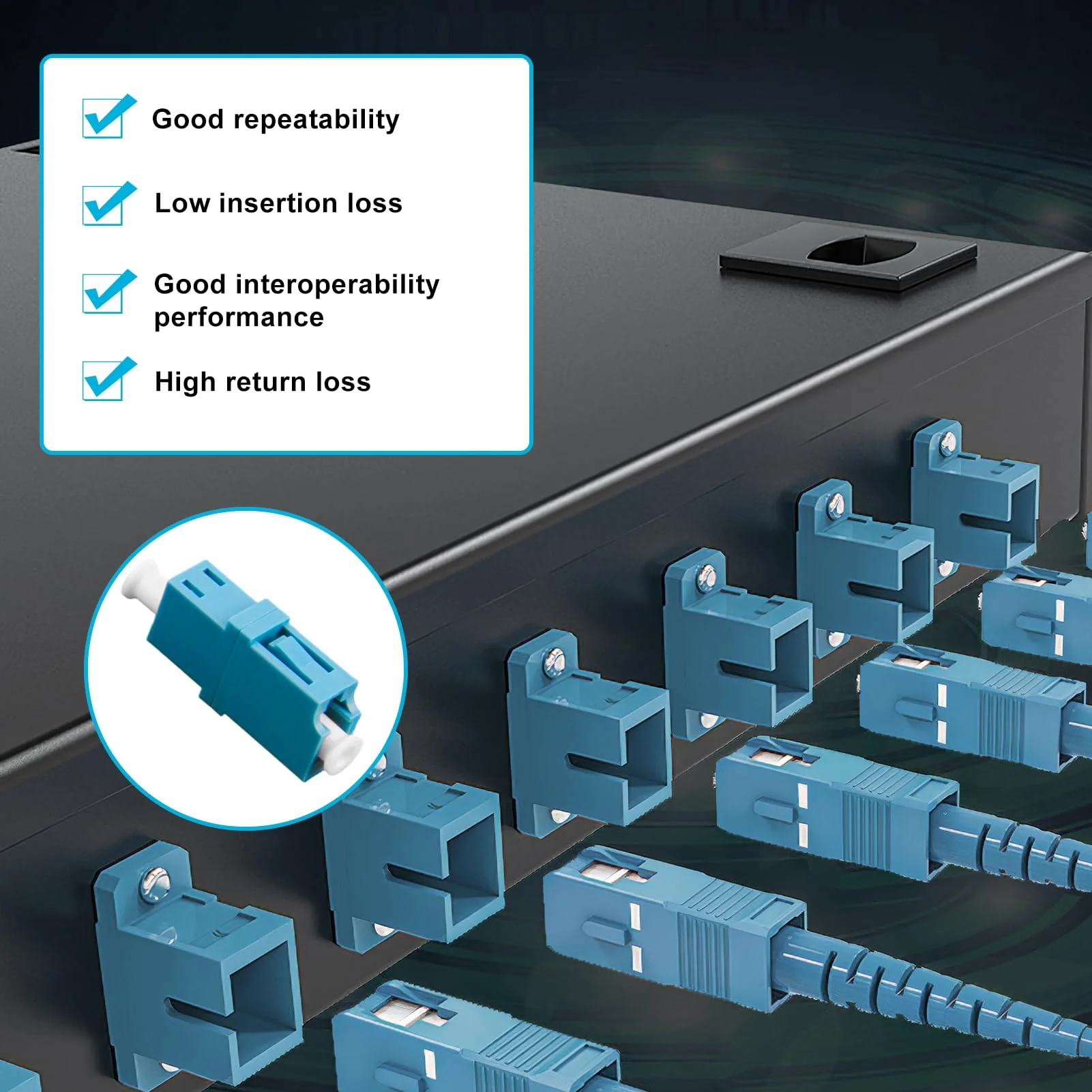 Pack of 5 Fibre Optic Adapter Set LC/APC to LC/UPC, Singlemode Fibre Optic Coupling for Network Connections, FTTH, Fibre Optic Cable Extension, Durable and Compatible - Image 5