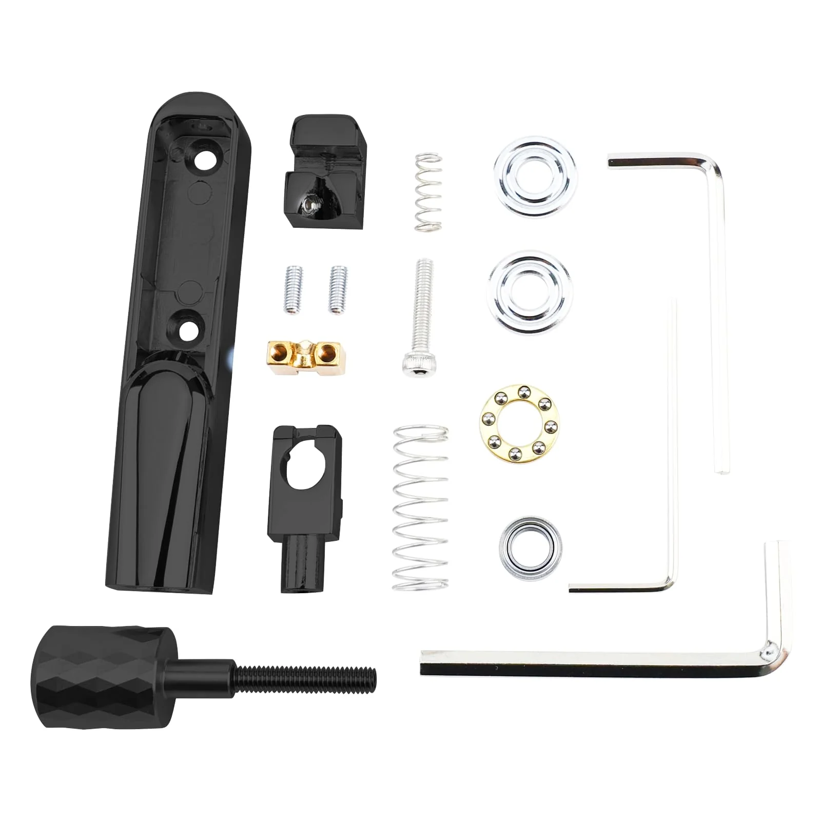 Pack of 5 Individual Single Tubular Fixed Bridge 5 String Electric Bass Bridge for Headless 5-string Bass Replacement Parts（Conductive Black） 5 Piece - Image 2
