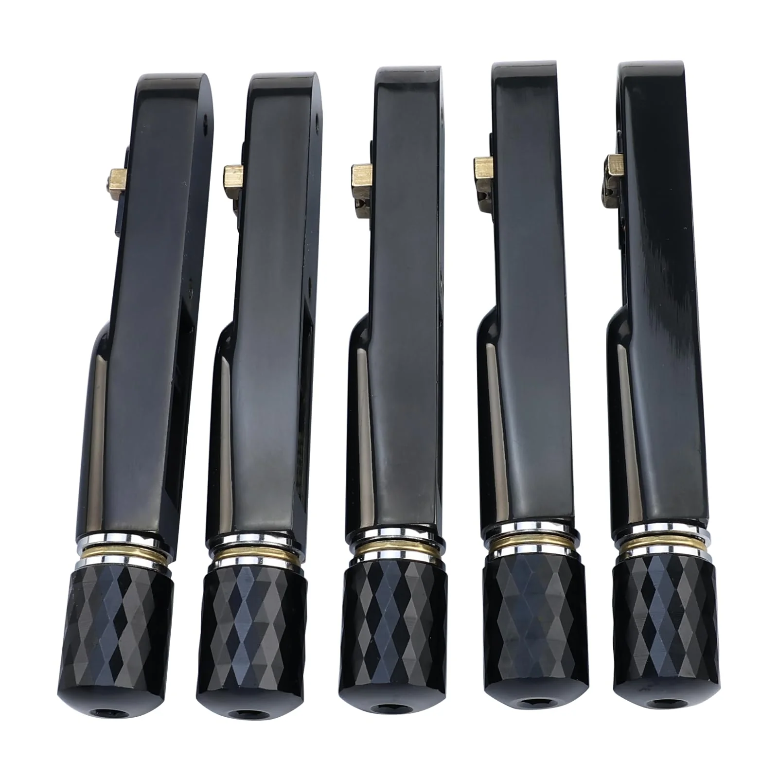 Pack of 5 Individual Single Tubular Fixed Bridge 5 String Electric Bass Bridge for Headless 5-string Bass Replacement Parts（Conductive Black） 5 Piece - Image 7