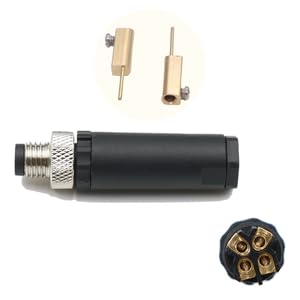 Pack of 5 M8 3-pin plug round connectors, on-site mounted with 8 mm wired sensor, industrial round plug IP67 unshielded code straight plug 60 V 4 A M8 Männlicher - Image 4