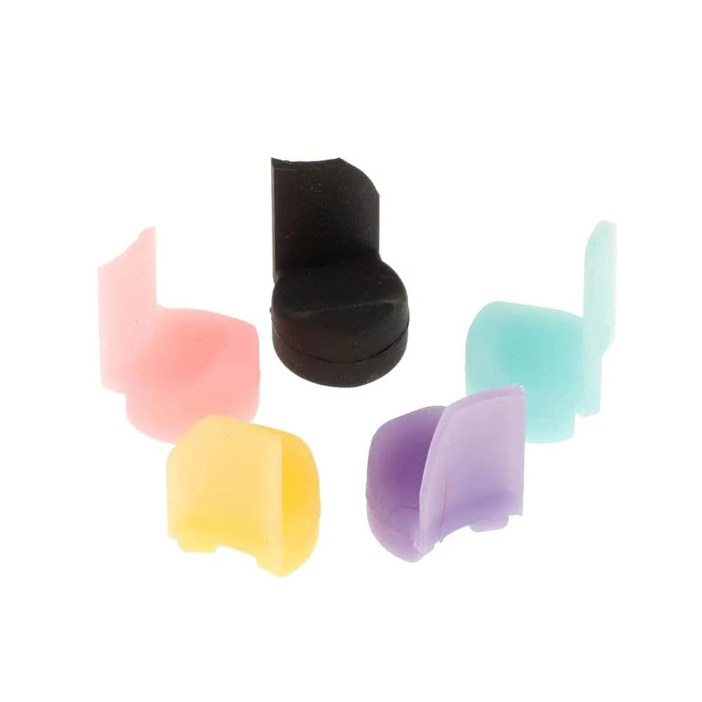 Pack of 5 Soft Silicone Clarinet Oboe Thumb Rest Cushion Thumb Protector for Woodwind Instrument (Black) Black - Image 4