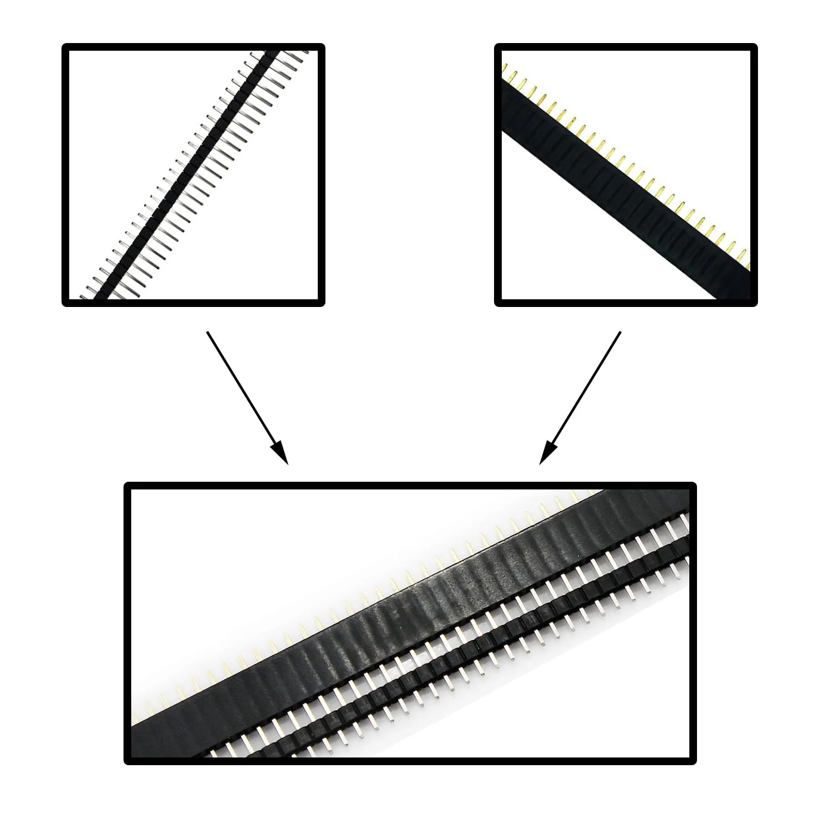 Pack of 50 2.54 mm Breakaway Board 40 Pin Connector Header Male and Female Pin Header PCB Soldering Pin Solder Pins Hole Grid Board for Arduino Prototype Shield - Image 5