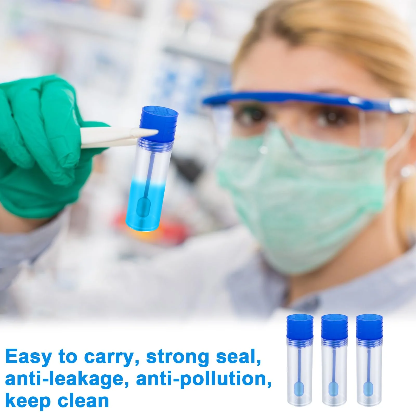 Pack of 50 Dog Faecal Sample Tubes 15 ml Chair Sample Tube with Spoon and Label Sticker Good Sealing Chair Sample Collection Aid for Pets for Testing - Image 5