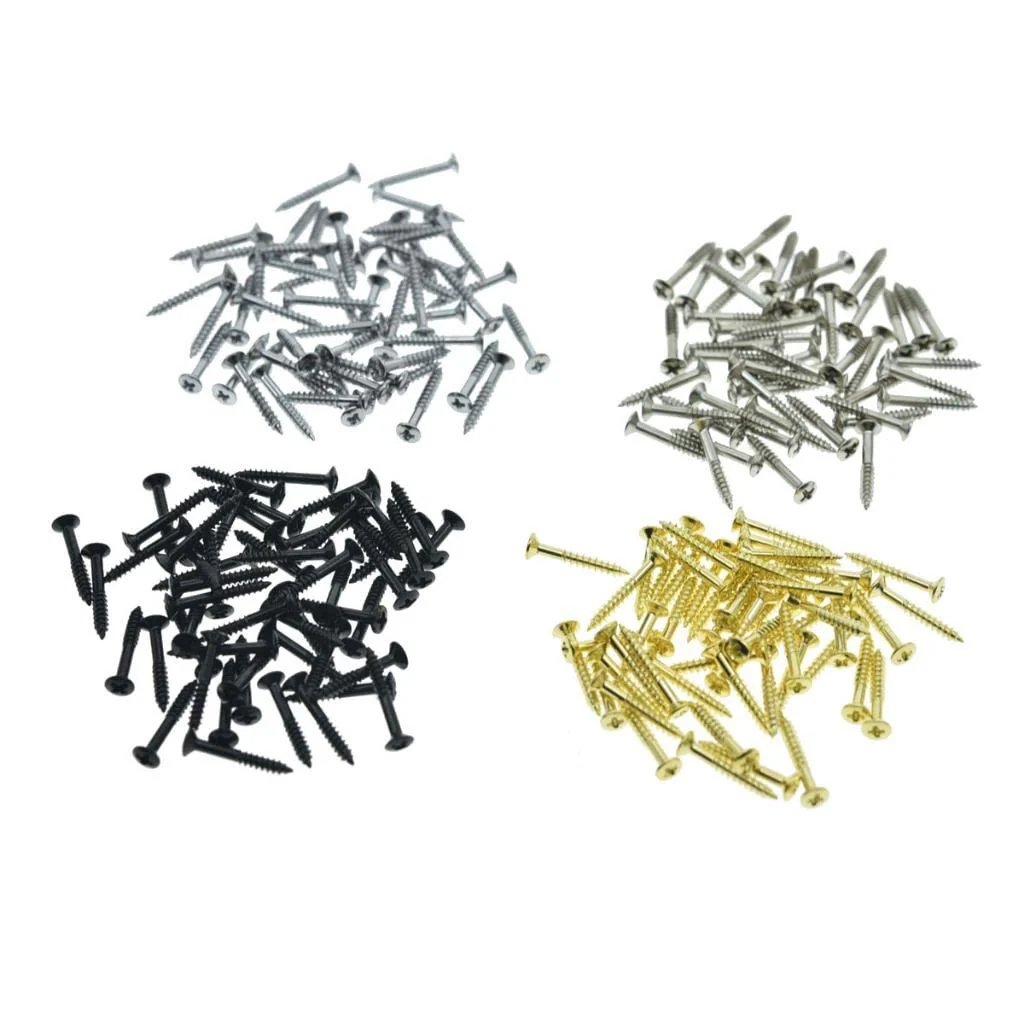 Pack of 50 Guitar Humbucker Pickup Ring Mounting Screws Pickup Frame Surround Screws for Les Paul SG Nickel - Image 3