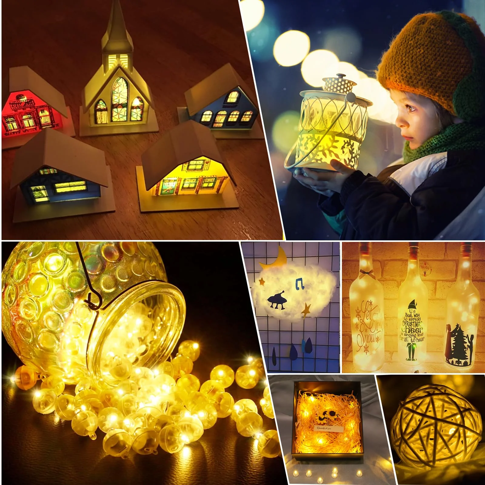 Pack of 50 LED Balloon Lights, Mini LED Light Balls, Round LED Balloon Lights, Warm White Christmas Decoration for Paper Lantern, Christmas, Wedding, Birthday, Party Decoration 50 pcs. - Image 2