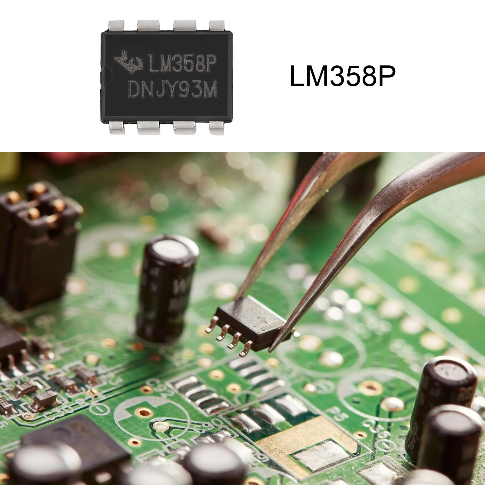Pack of 50 LM358P Operational Amplifier IC Om-Amp DIP-8 with Machined Contact Pins LM358 IC Dual Operational Amplifier Integrated Circuit for Sensor Signal Processing, Signal Processing - Image 3