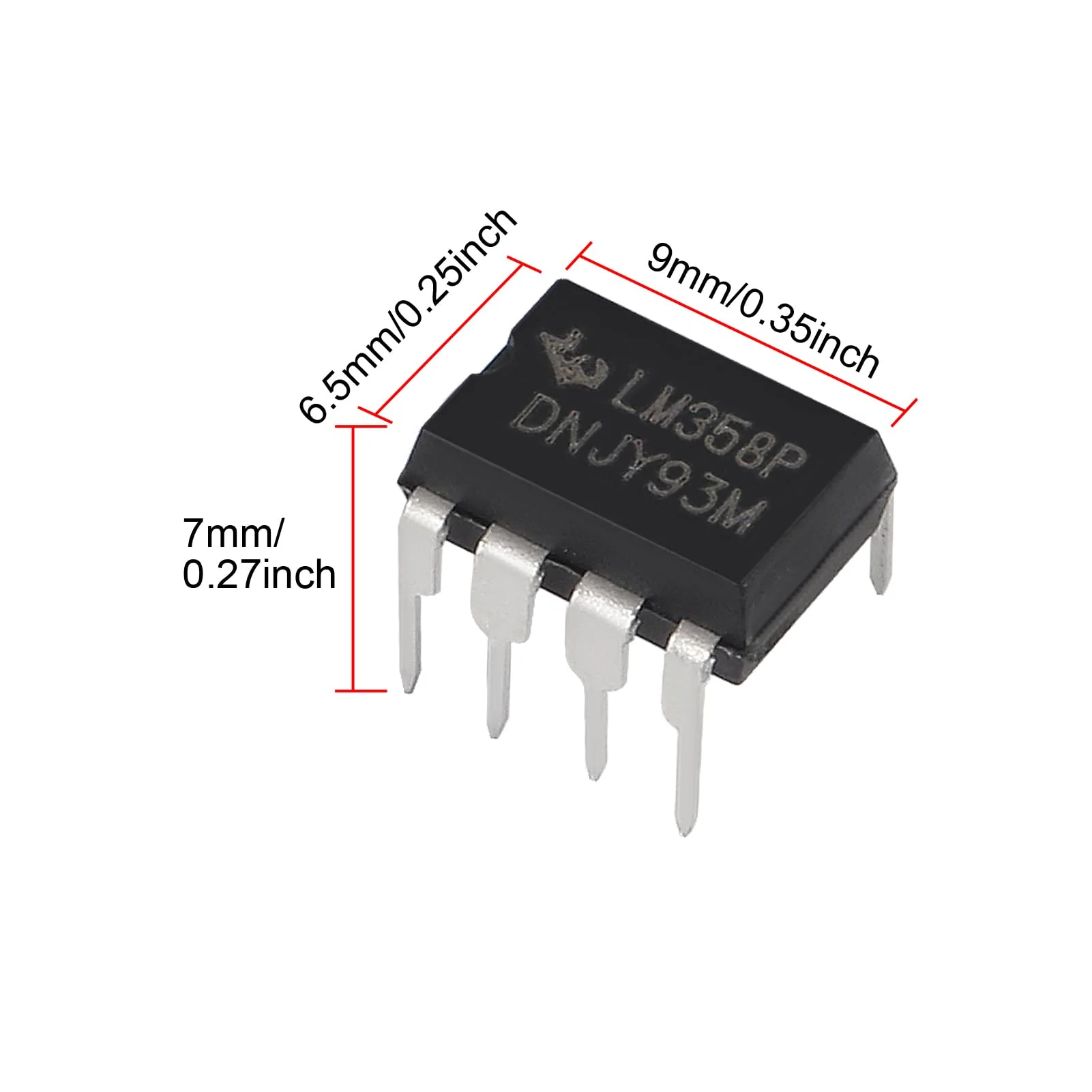 Pack of 50 LM358P Operational Amplifier IC Om-Amp DIP-8 with Machined Contact Pins LM358 IC Dual Operational Amplifier Integrated Circuit for Sensor Signal Processing, Signal Processing - Image 4