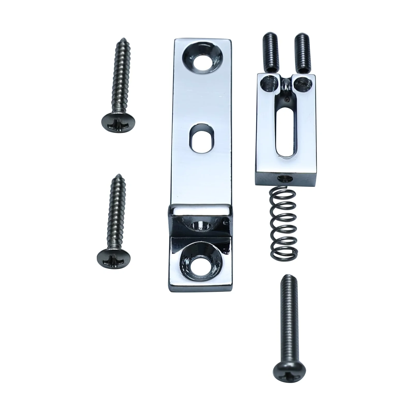 Pack of 6 10.5mm Single String Guitar Bridge Zinc Alloy Individual Fixed Hardtail Bridge for 6 String Electric Guitar Replacement Parts Chrome - Image 3