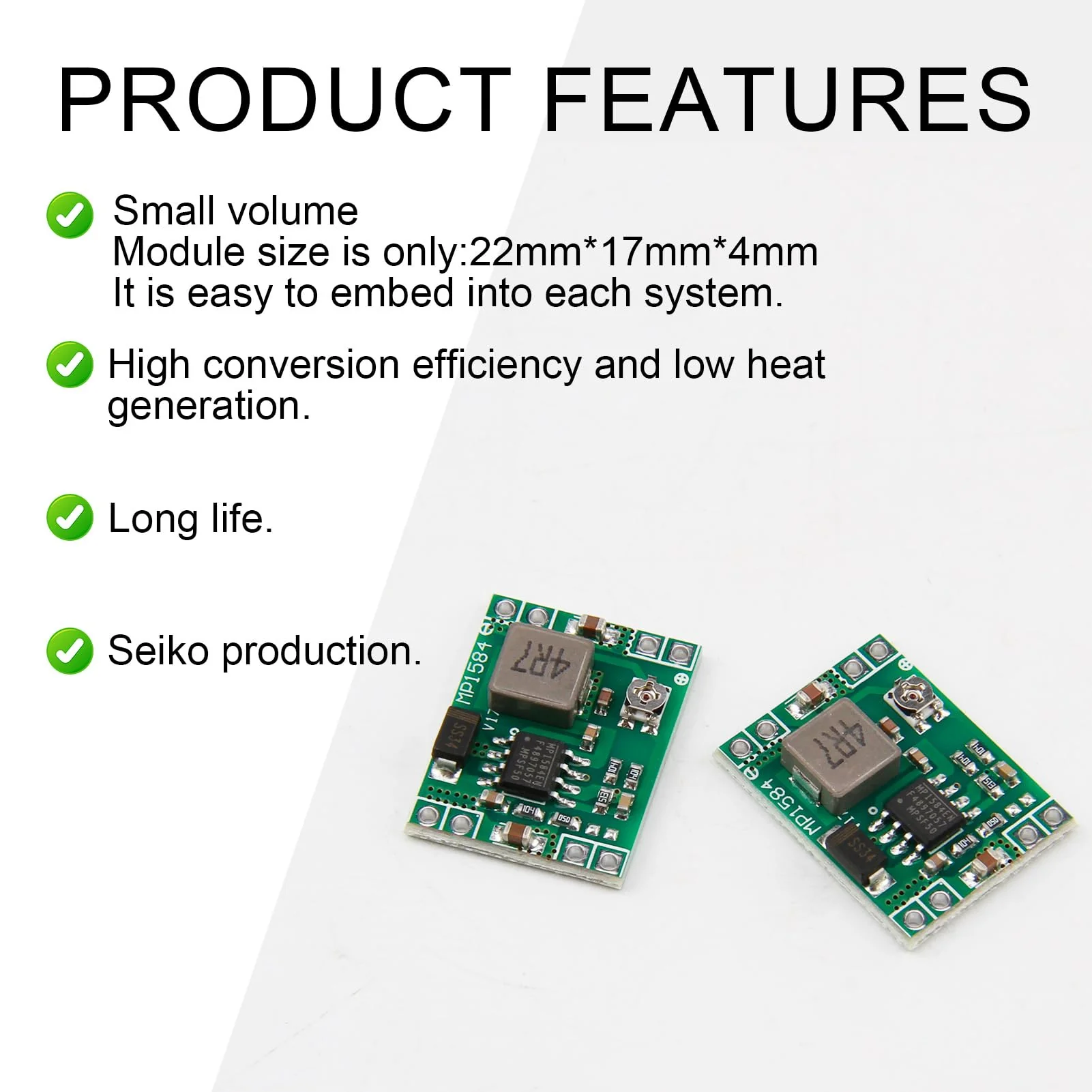 Pack of 6 Step Down Buck Converter, Adjustable Voltage Regulator from 4.5-28 V to 0.8-20 V, Step Down Converter, DC-DC 3A Power Downward Adjustable Module Buck Converter 24 V to 12 V 9 V 5 V - Image 5