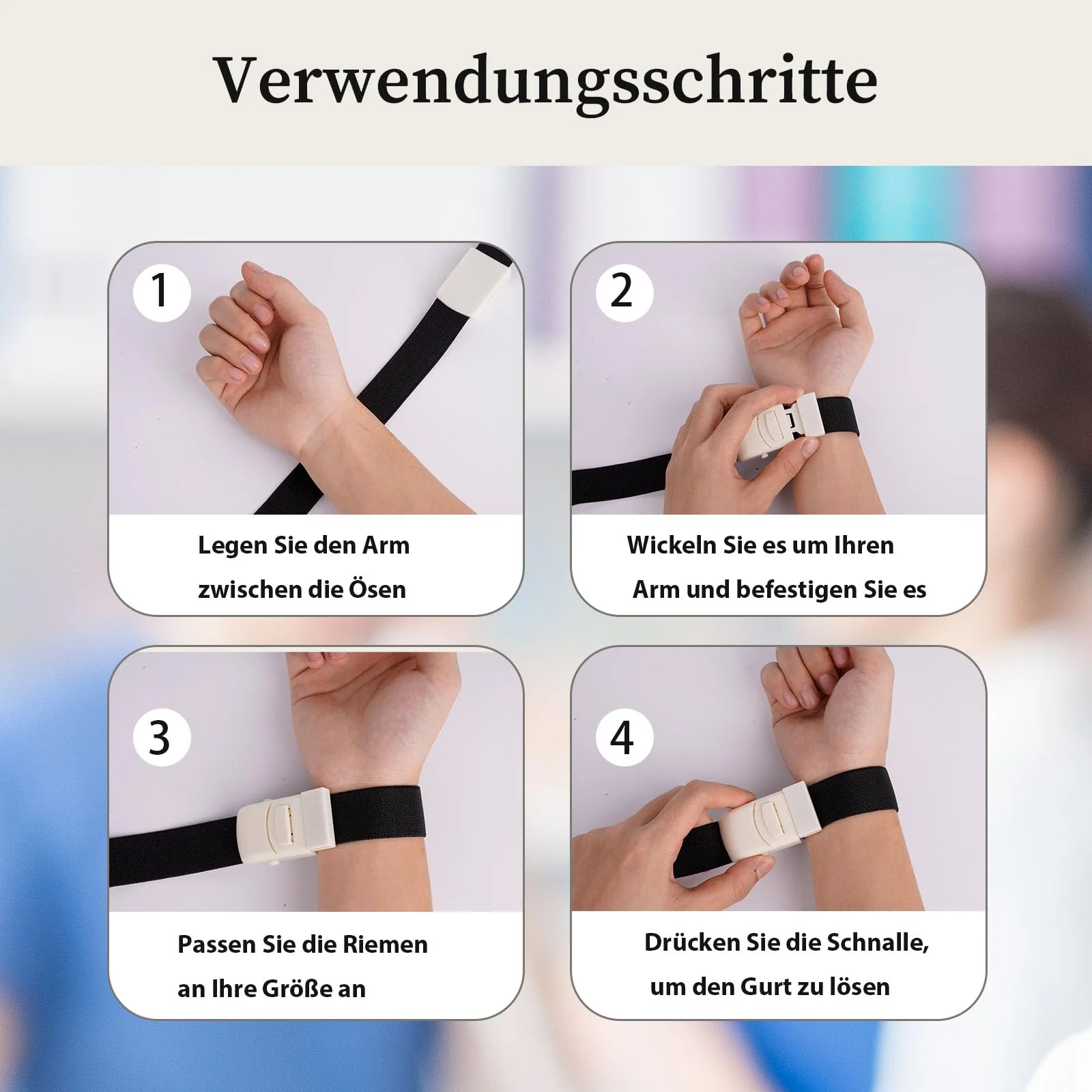 Pack of 6 Storage Tubes, Snap-on Tourniquet, Vein Storage Hose, Blood Removal for Bleeding for Injuries in Outdoor Sports, Blood Collection and Emergency Care of Wounds (Black) black - Image 5