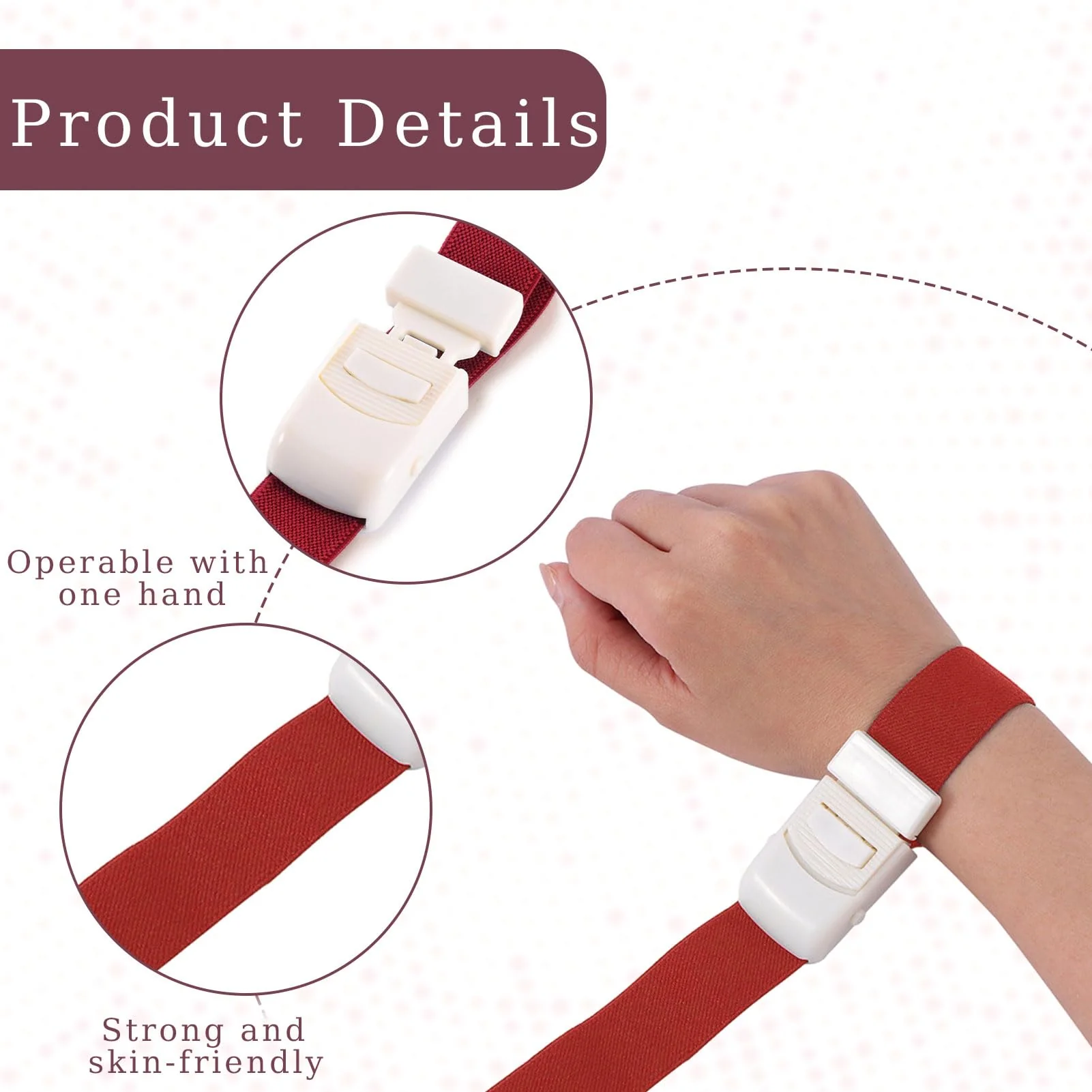 Pack of 6 Storage Tubes, Vein Preservation, Blooddrain, Highly Flexible Tourniquet, Blood Removal Set, Medical Emergencies, with Unique Closure System for Camping, Hiking, Fighting, Mountaineering - Image 3