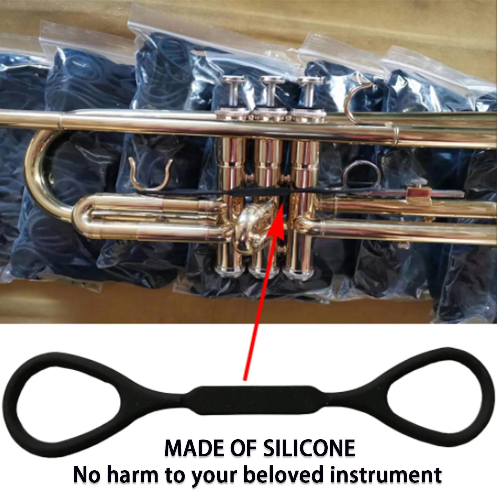 Pack of 6 Trumpet Slide Stoppers, Silicone Trumpet Slide Stopper, Trumpet Accessory Universal Fit for Yamaha, Bach, Conn, King Trumpets, Brass Instrument Accessory for Protection & Stability - Image 5