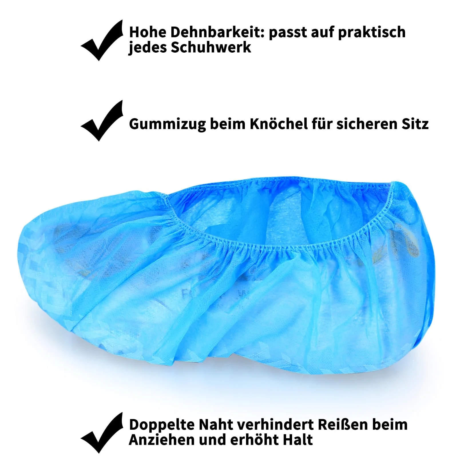 Pack of 60 Waterproof Shoe Covers, Shoe Covers Shoes, Overshoes, Non-Slip Covers for Shoes, Reusable Overshoes for Laboratory, Household, Crafts (One Size) - Image 3