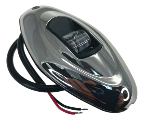 Pactrade Marine Boat Vertical Mount SS316 Navigation Light 12V 1NM LED Green Starboard 95LM Red Port 20LM Light 12m 112.5 Degrees Each 12V DC / 1W Teardrop Oval Stainless Steel Housing - Image 3