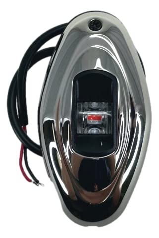 Pactrade Marine Boat Vertical Mount SS316 Navigation Light 12V 1NM LED Green Starboard 95LM Red Port 20LM Light 12m 112.5 Degrees Each 12V DC / 1W Teardrop Oval Stainless Steel Housing - Image 4