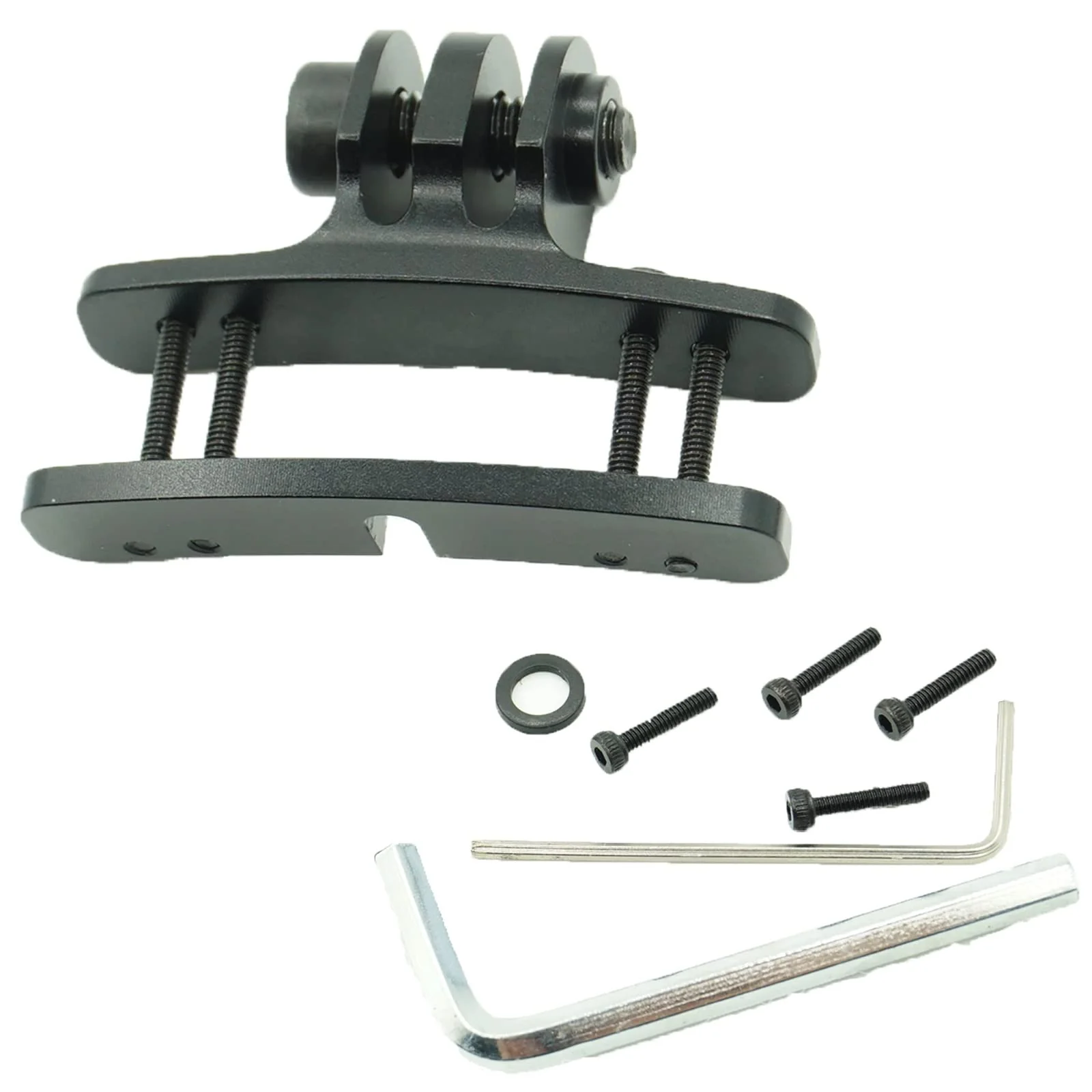 Paintball Mask Mount Clamps - Camera Goggle Connection Adapter Aluminum i4 i5 Go Pro EVS Helmet Base Black - Image 2