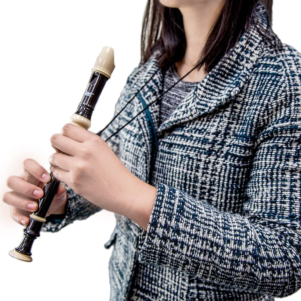 Paititi Soprano Recorder 8-Hole With Cleaning Rod + Carrying Bag, Creamy/Black Color, Key of C - Image 4