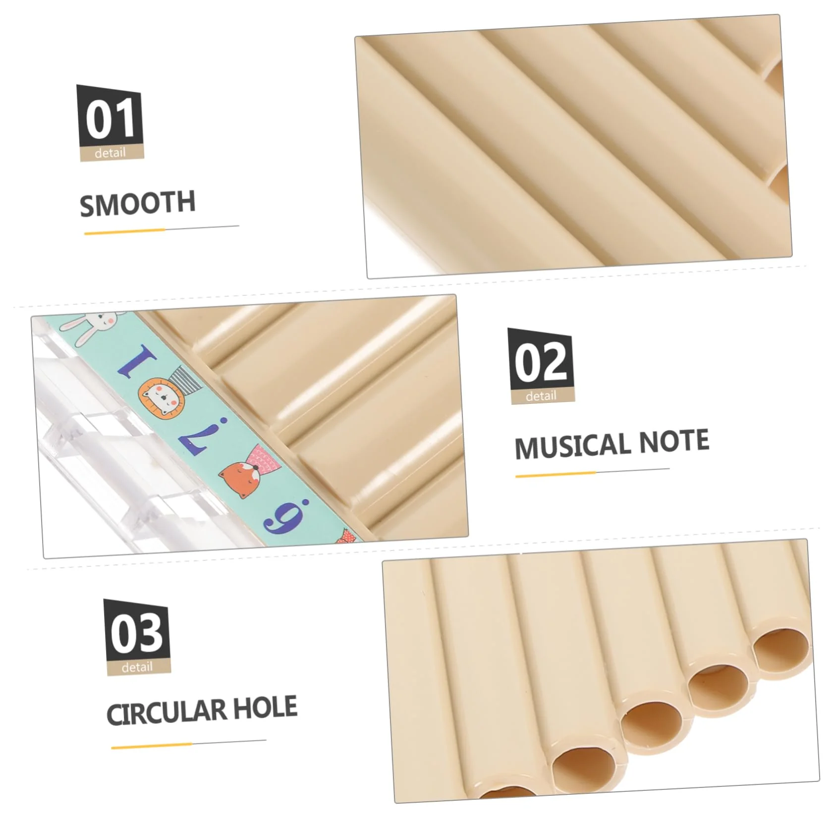 Pan Flute 16 Wooden Flute Chinese Flute Keyboard Instrument Bamboo Pan Flute Musical Instrument Pan Music Multifunction Panpipes C Key Pan Row Flute - Image 2