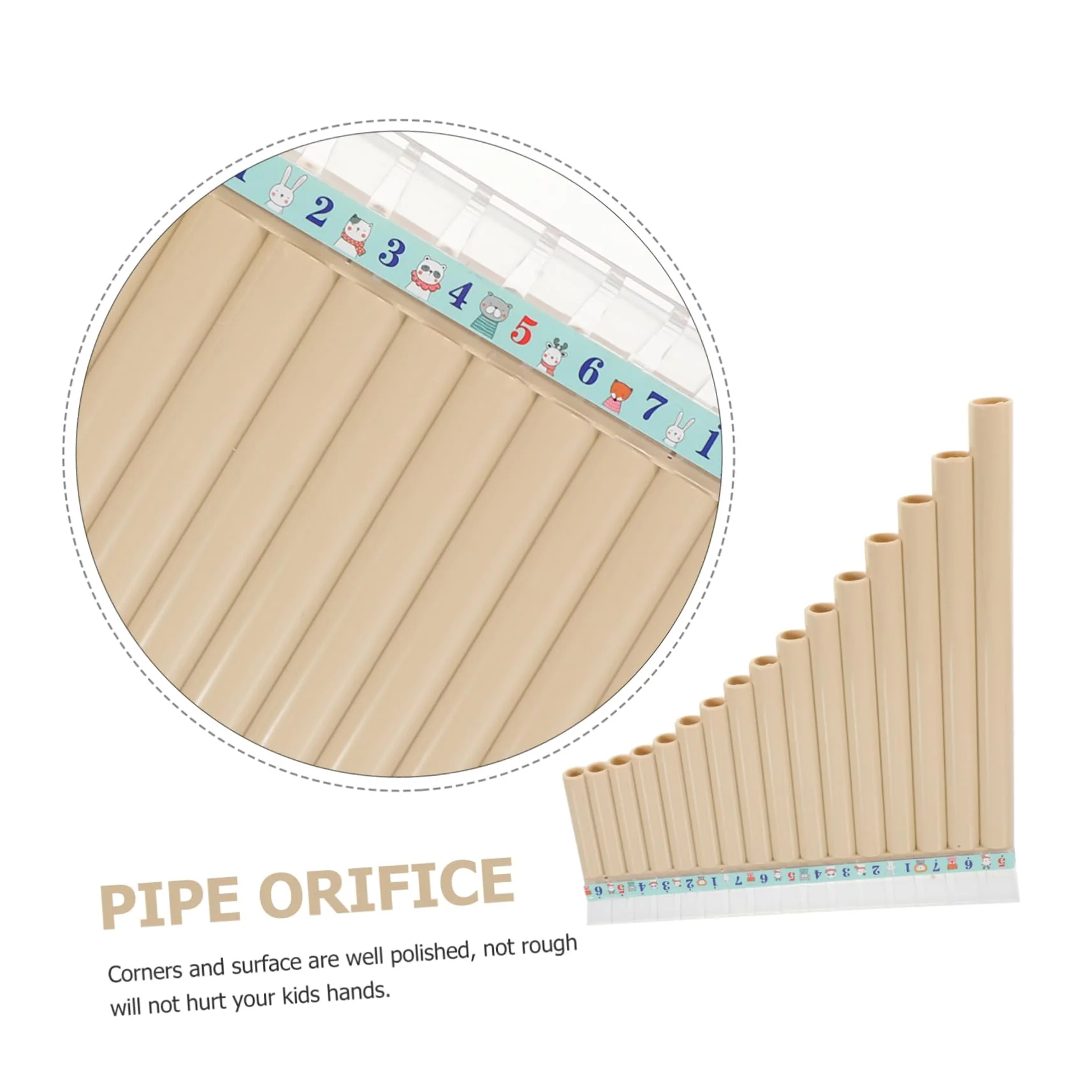 Pan Flute 16 Wooden Flute Chinese Flute Keyboard Instrument Bamboo Pan Flute Musical Instrument Pan Music Multifunction Panpipes C Key Pan Row Flute - Image 9