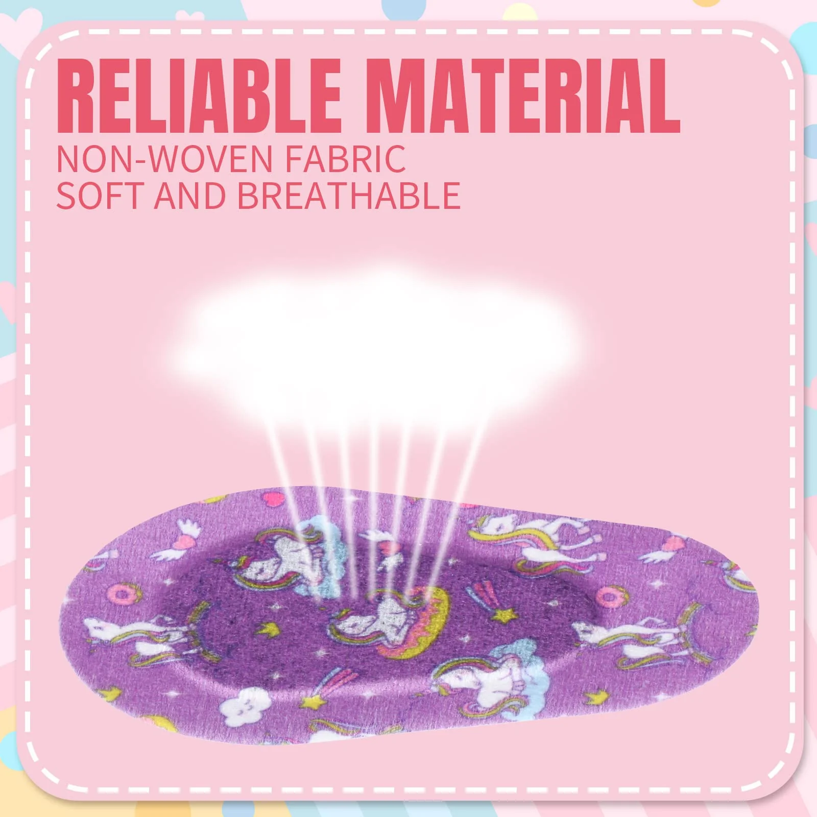 Panelee Adhesive Eye Patches for Kids Girls Designs Cotton Adhesive Bandages for Girls Toddler, 6 Styles(90 Pcs) 90 - Image 4