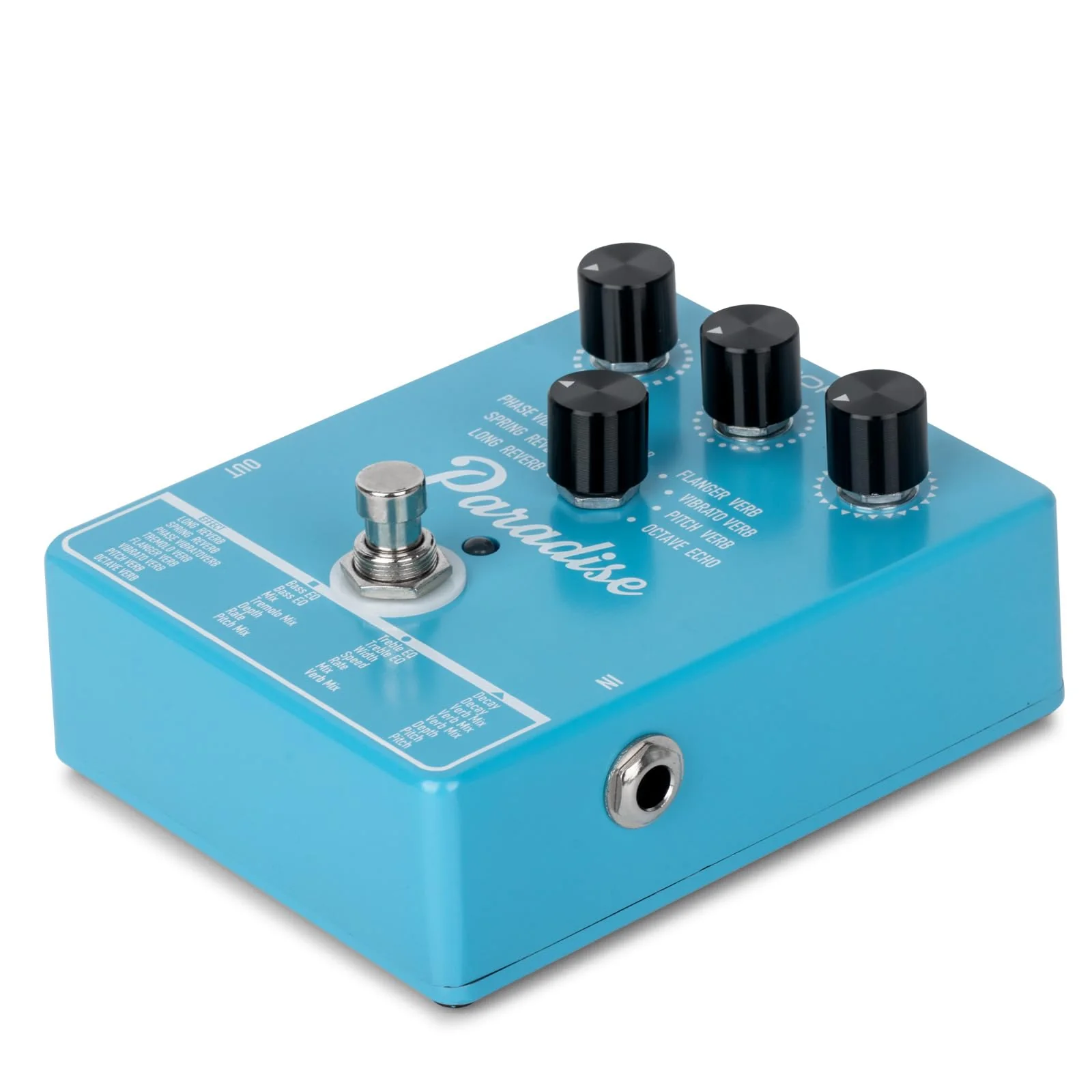 Paradise Multi-Reverb Pedal - 8 Reverb Effects with EQ & Modulation Controls | Versatile Sound Shaping for Guitar & Bass | 9V DC Power Supply - Image 6