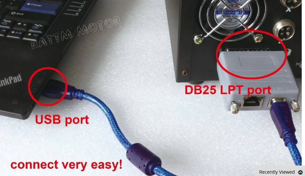 Parallel to USB Adapter 200KHz MACH3 USB to Parallel Adapter RTM200 DB25 LPT Cable to USB Motion Controller Converter with USB Cable for LPT/USB Mach3 CNC Router Engraving Milling Machine - Image 5