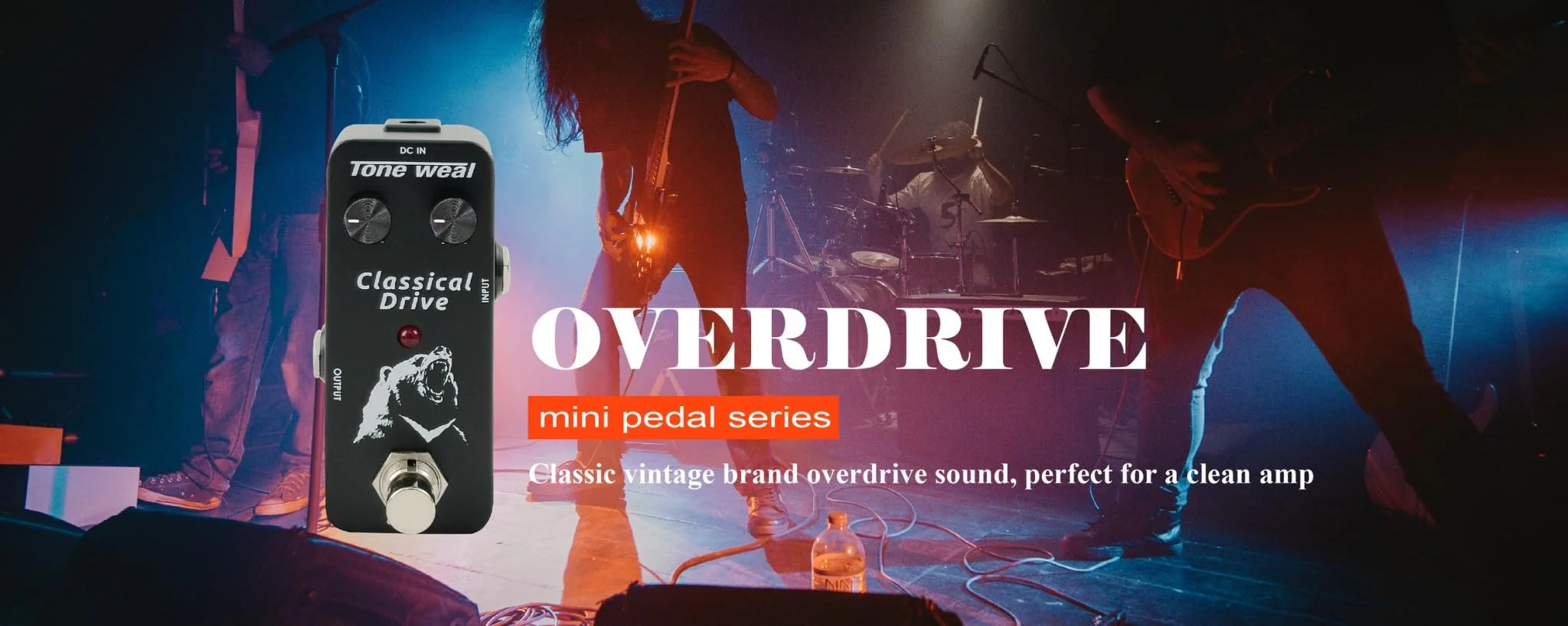 Part of the MINI pedal series Classical Drive MINI Pedal - Vintage Overdrive, True Bypass, Analog Circuitry, Drive & Level Controls, Compact Design. Designed/Made in Taiwan - Image 4