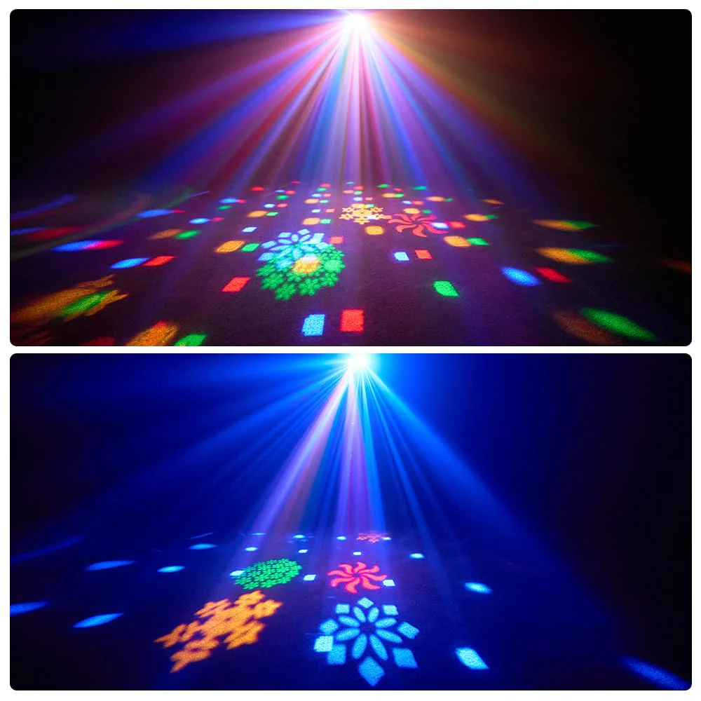 Party DJ Disco Light 3in1 projector Stage lighting remote control multi-mode voice control strobe effect projection light Family Party Bar Club KTV Karaoke Holiday Birthday Bash Party atmosphere light Black - Image 3