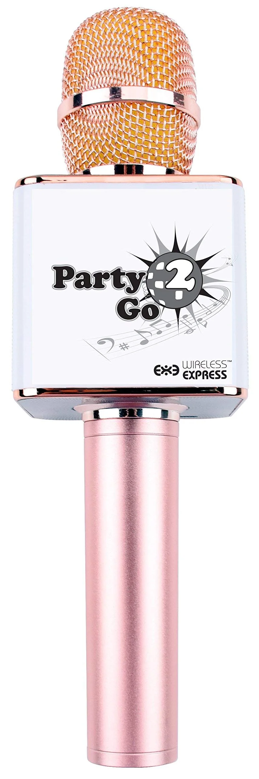 Party2Go Bluetooth Karaoke Microphone and Disco Ball Set (Pink) - Image 4