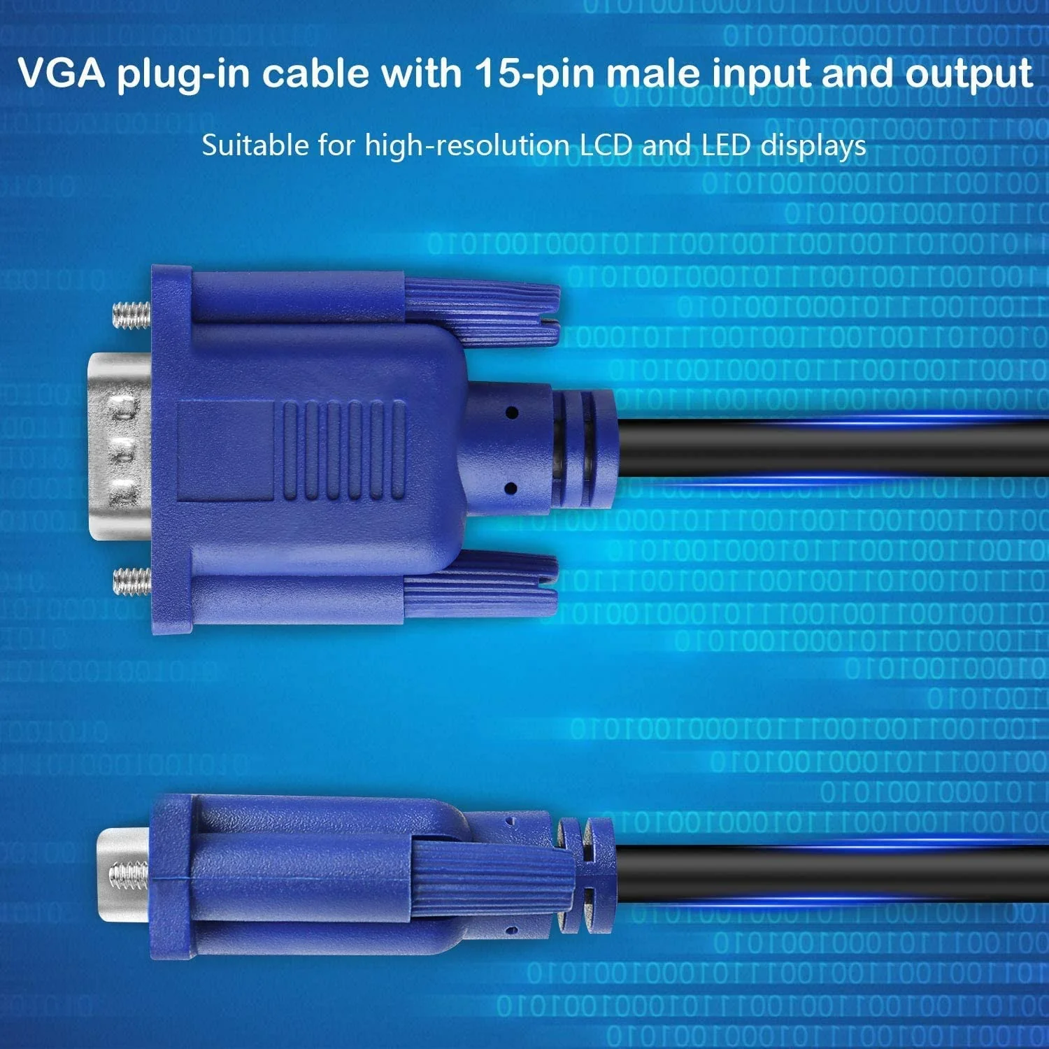 PASOW VGA to VGA Monitor Cable HD15 Male to Male for TV Computer Projector (10 Feet) 10 Feet - Image 5