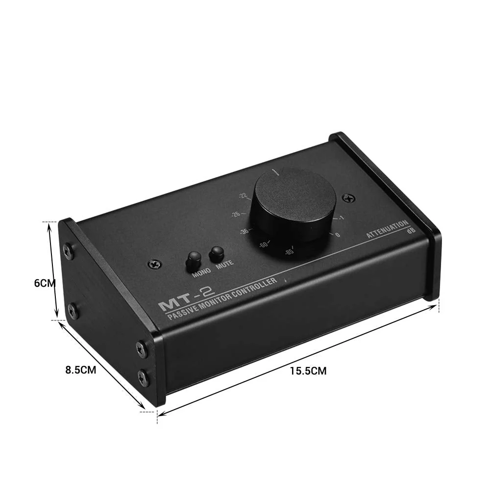 Passive Monitor Controller, 4-Channel, XLR & 3.5mm Inputs/Outputs, Minimalist Style - Image 4