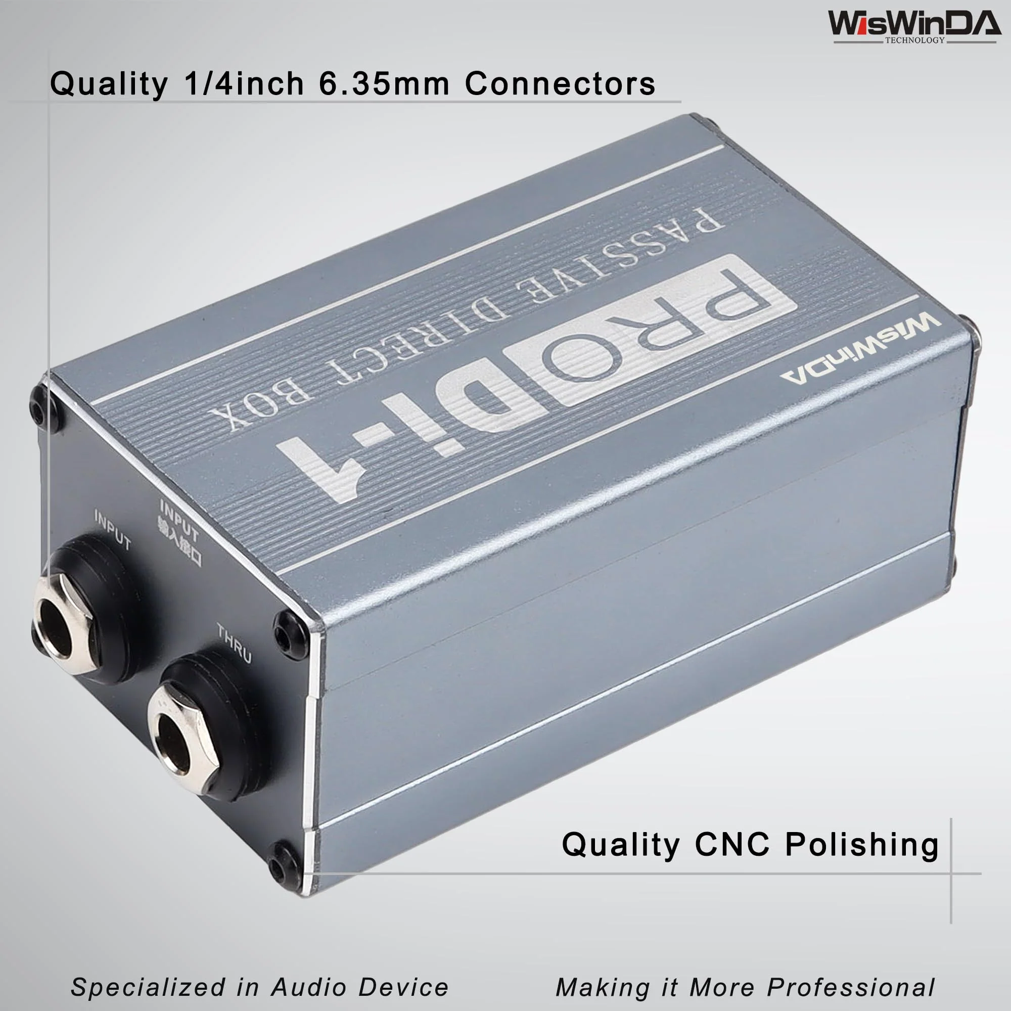 Passive Stereo Direct Box Single Channel Pro XLR Input 1/4” Output Low Distortion Free Phase Distortion for Musical Instruments (Single Channel Pro Passive Direct Box) Single Channel Pro Passive Direct Box - Image 3