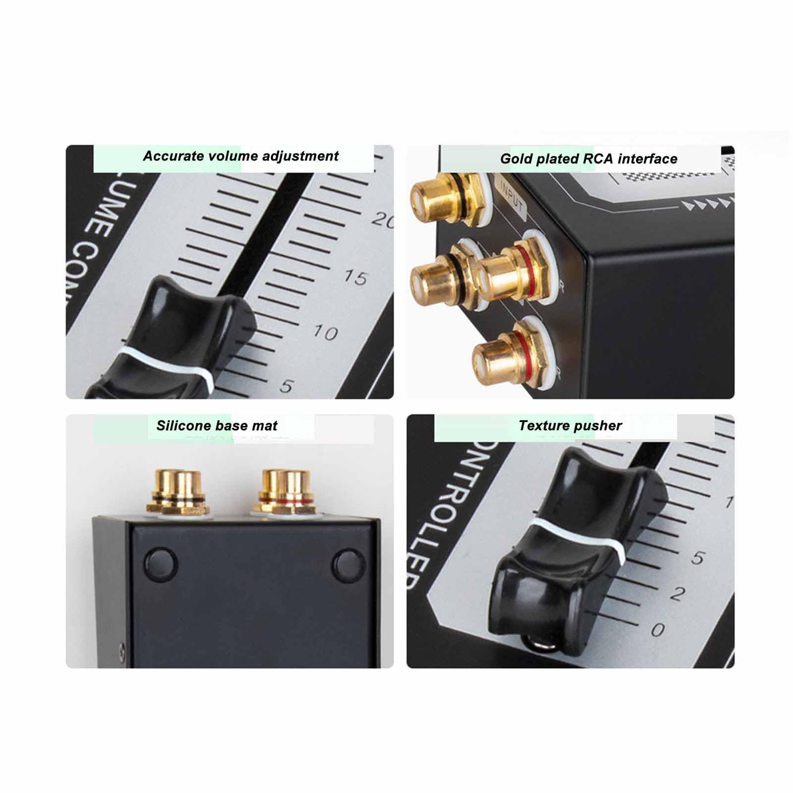 Passive Volume Controller Metal Audio Preamp Speaker Volume Controller for Home Studio Hi-Fi Systems Clear Sound Preamp Adjuster Plug & Play - Image 4