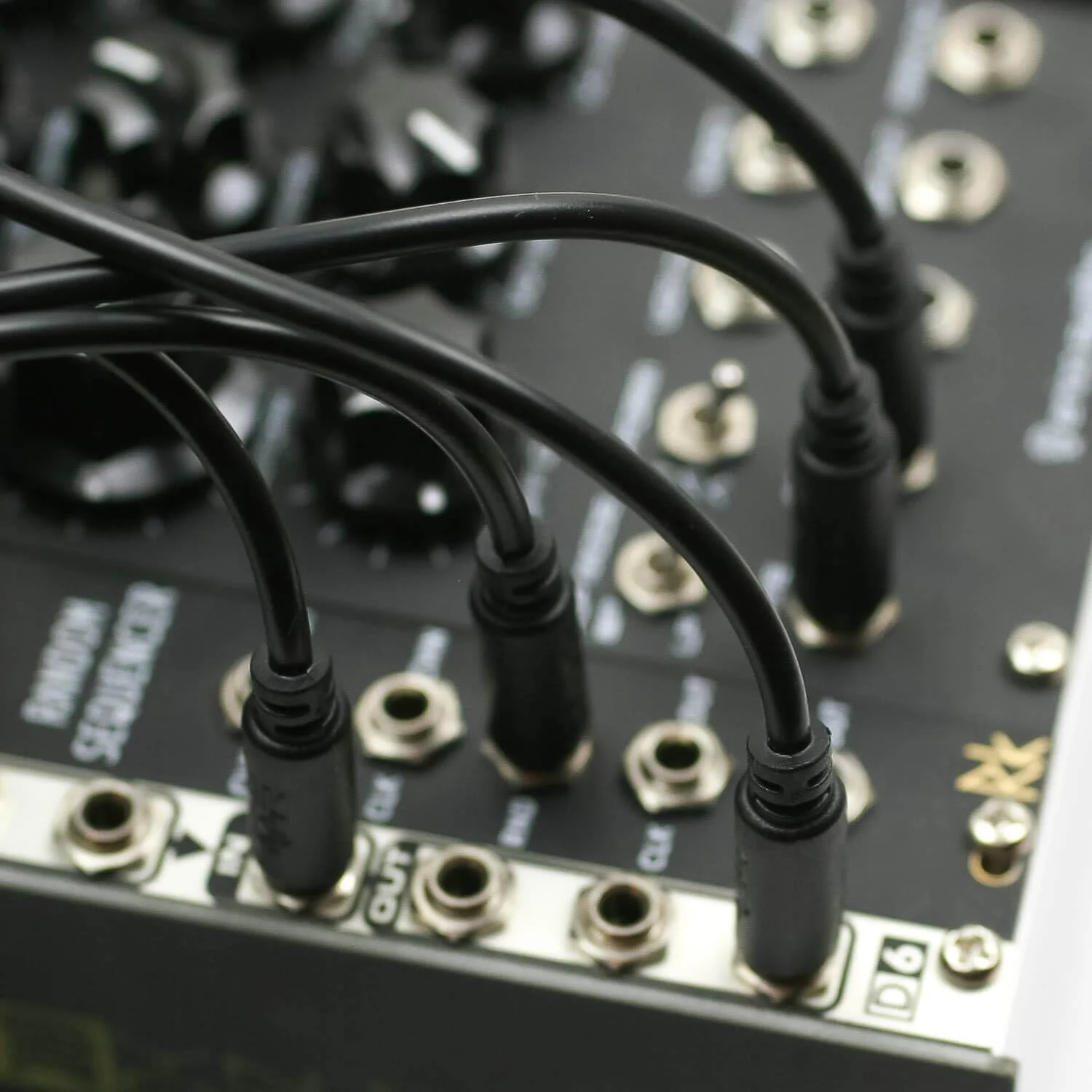 Patch Cables, 5 Pack 3.5mm 1/8 inch Mono Cables Eurorack Modular (72 inch, Black) - Image 2