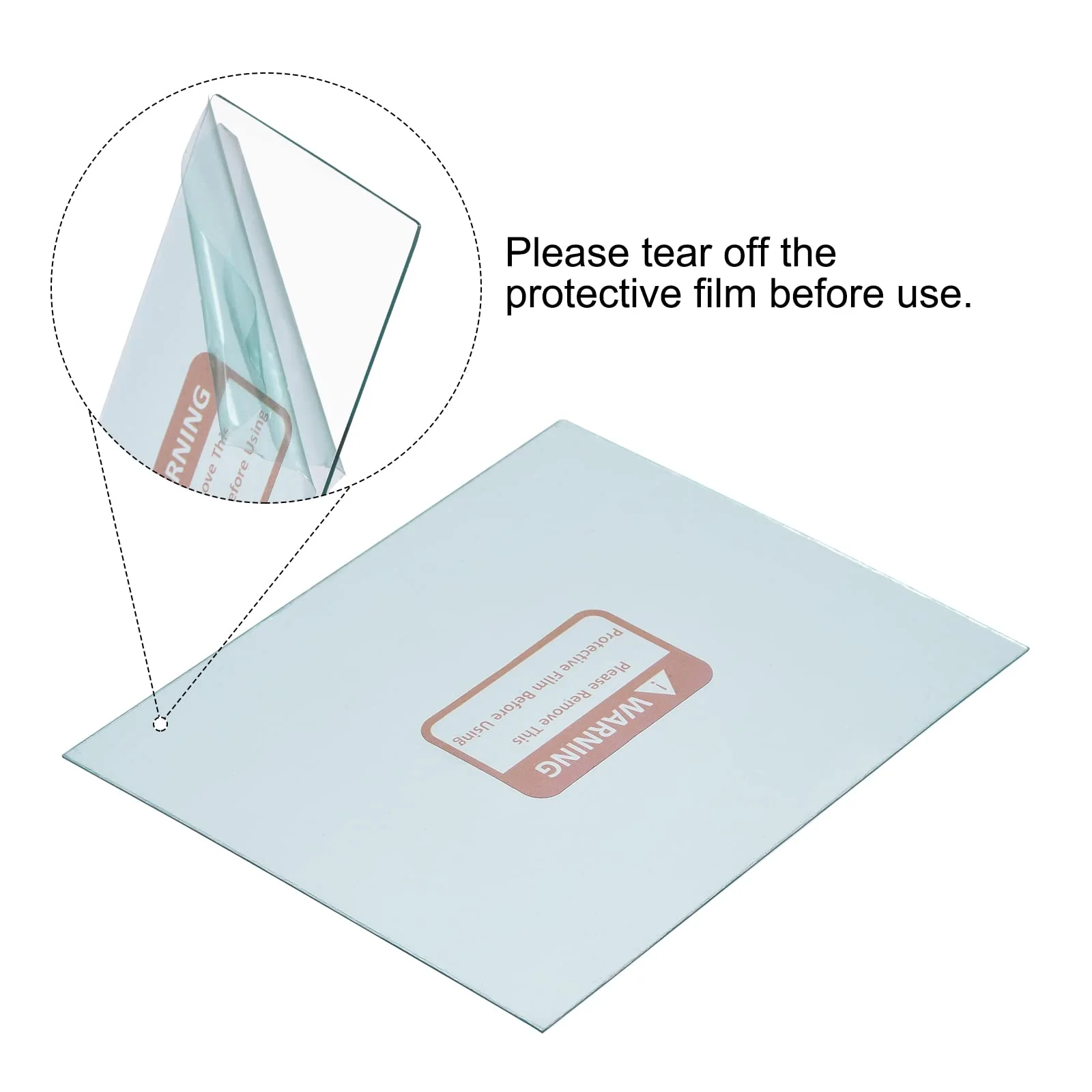 PATIKIL 4.3 x 3.5 Inch Welding Protection Lens, 20 Pack Transparent Right Angle Protective Replacement for Solar, Clear - Image 3