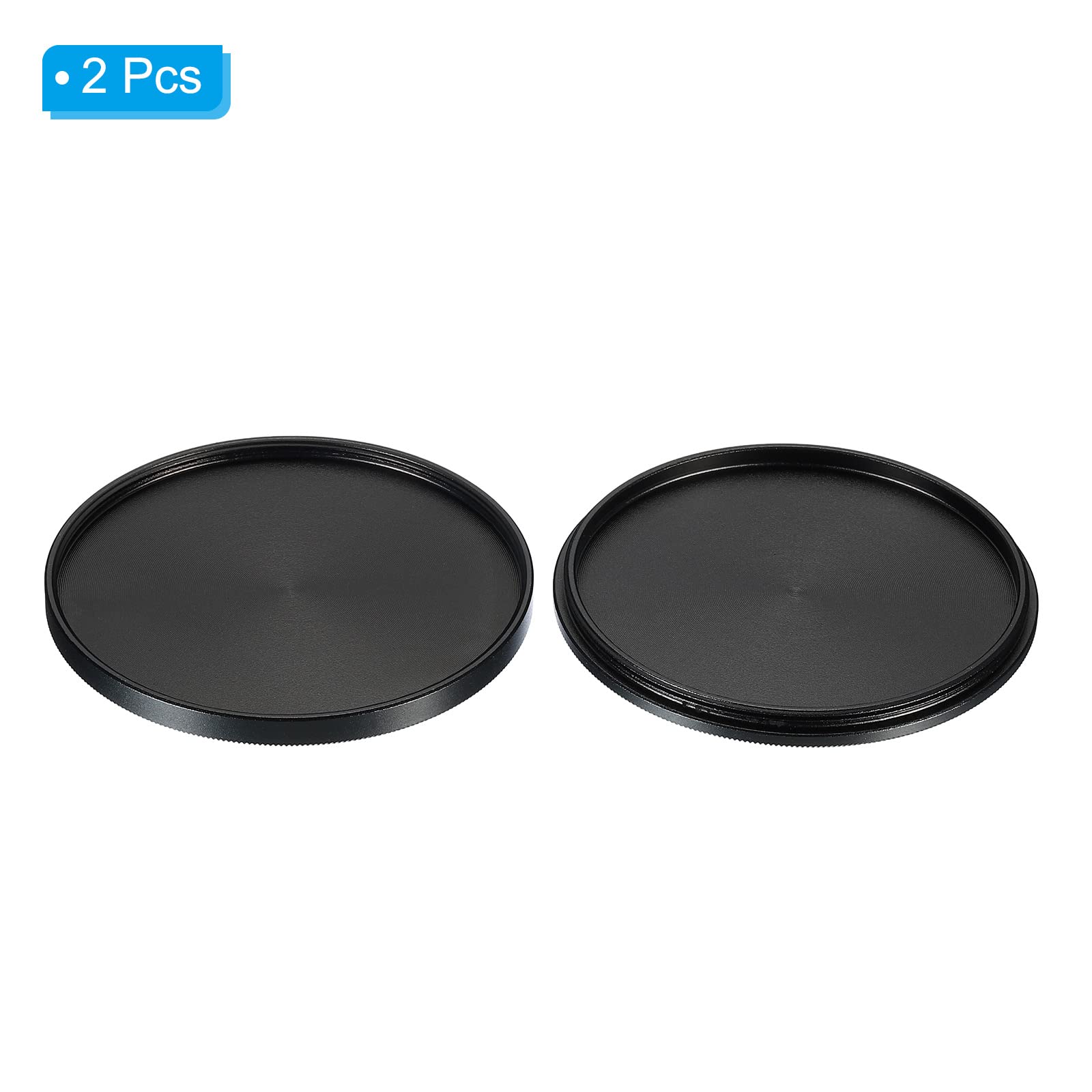 PATIKIL 55mm Lens Cap, 2 Pack Camera Lens Cap Cover Universal Front Metal Lens Filter Stacks Cap Protective Case for 55mm Camera Circular Polarizing Fader ND Filter, Black - Image 3