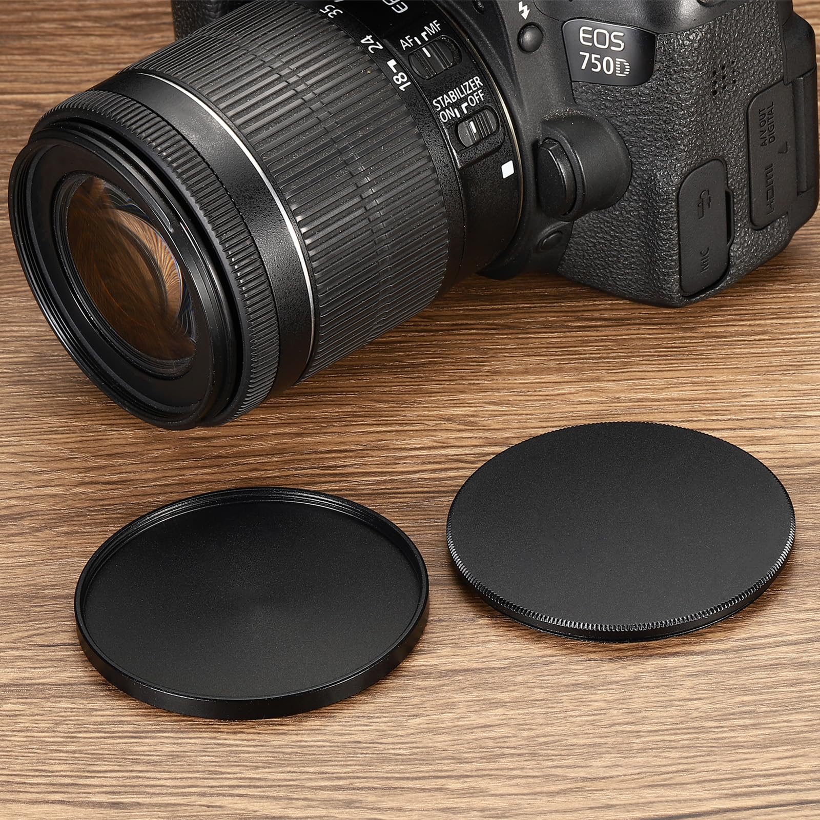 PATIKIL 58mm Lens Cap, Camera Lens Cap Cover Universal Front Metal Lens Filter Stacks Cap Protective Case for 58mm Camera Circular Polarizing Fader ND Filter, Black - Image 5