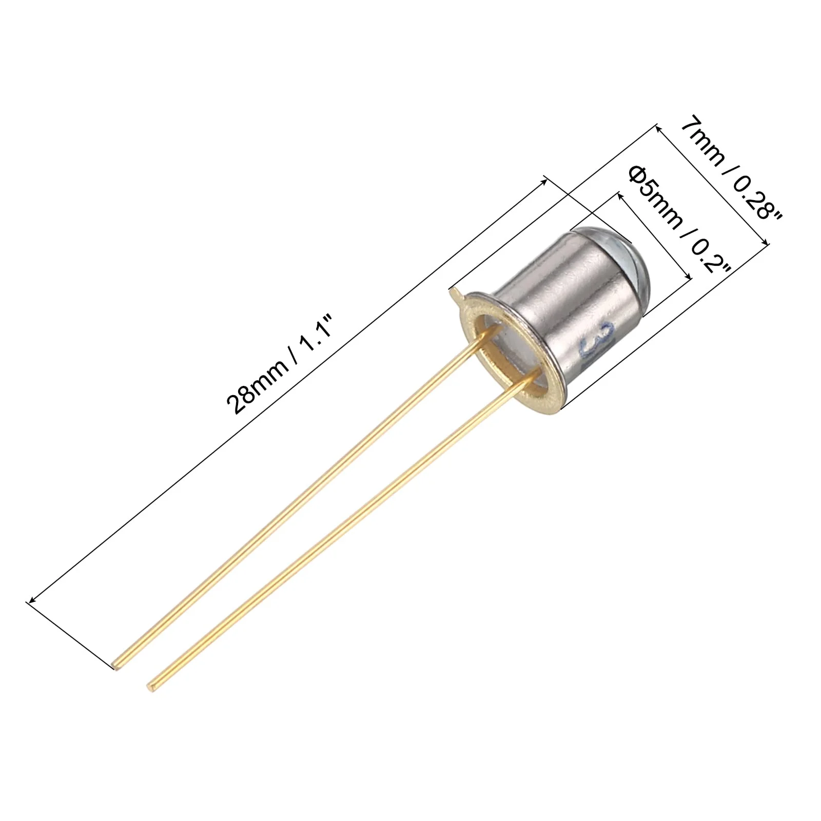 PATIKIL 5mm Photodiode, 4 Pack Photo Transistors Photodiodes Light Sensitive Diode Sensors Round Lens for Electronic Project - Image 2