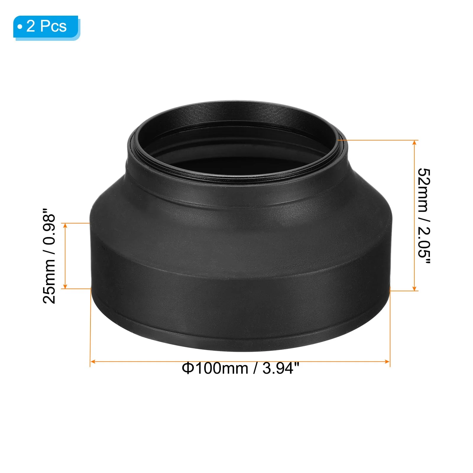 PATIKIL 67mm Camera Lens Hood, 2Pcs Rubber Collapsible Lens Protector Anti-Reflection Blocks Excess Sunlight Enhance Camera Photography for Nikon, for Fujifilm, for Pentax, for Leica - Image 2