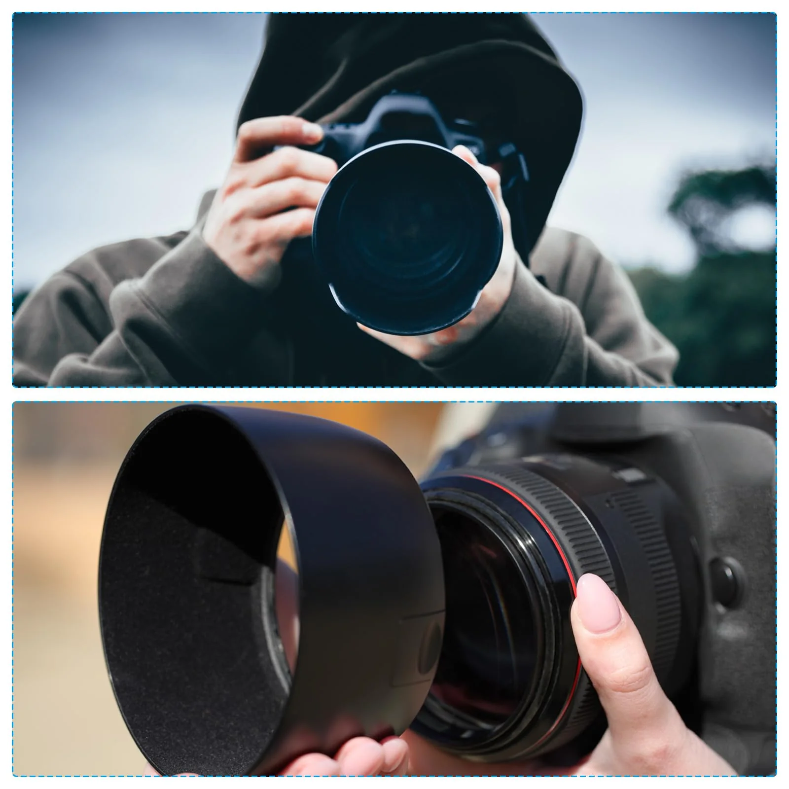 PATIKIL 67mm Camera Lens Hood, 2Pcs Rubber Collapsible Lens Protector Anti-Reflection Blocks Excess Sunlight Enhance Camera Photography for Nikon, for Fujifilm, for Pentax, for Leica - Image 7