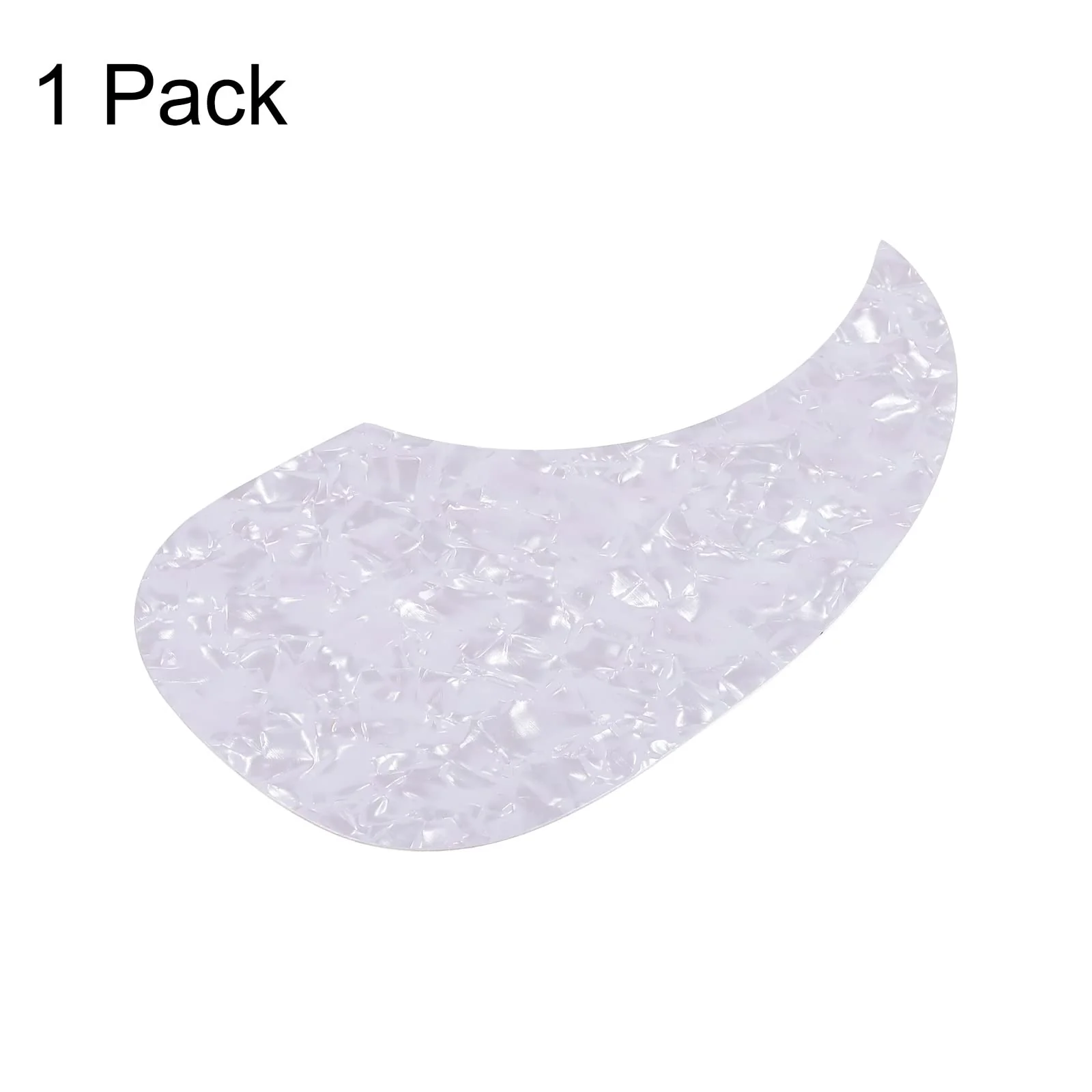 PATIKIL Acoustic Guitar Pickguard Fit 41 Inch Self Adhesive Right Handed Acoustic-Electric Guitar Parts Water Drop Shape White Grey - Image 3