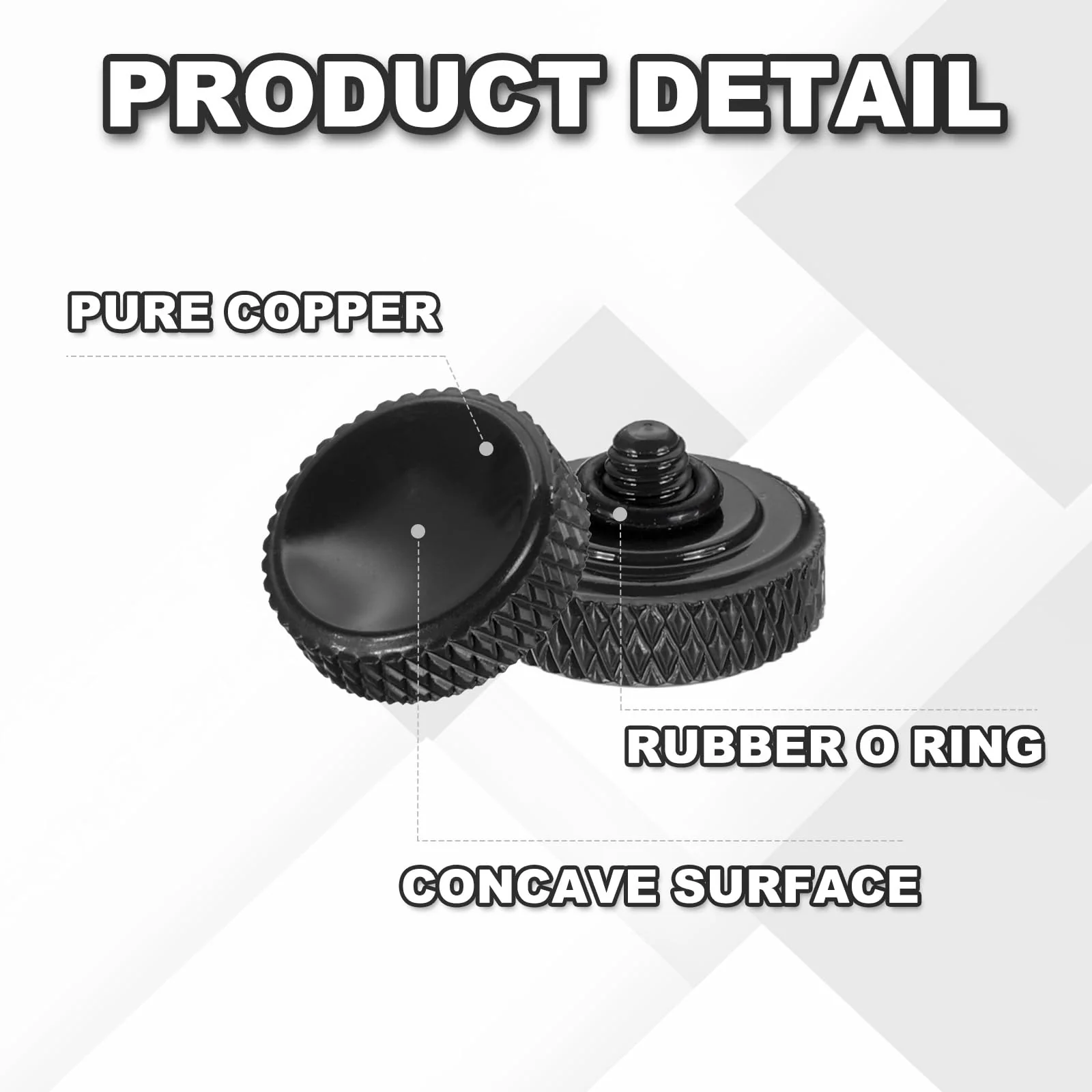PATIKIL Camera Shutter Button, 4 Pack 12mm Concave Surface Shutter Release Buttons Pure Copper Camera Button for Nikon for Fujifilm for Leica DSLR/SLR, Matte Black - Image 3