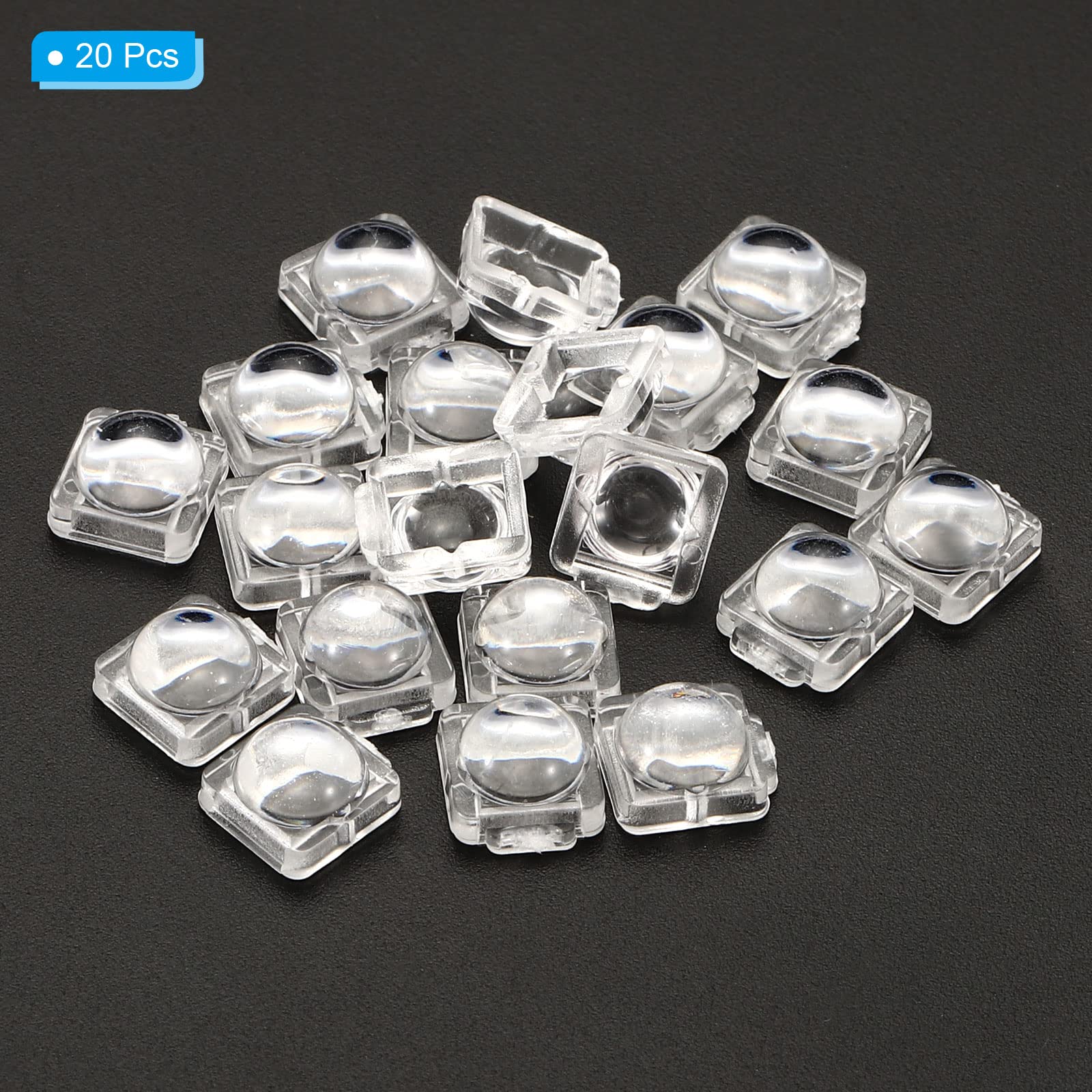 PATIKIL LED Convex Lens 20 Pack 60° Beam Angle Acrylic LED Optical Convex Condenser Lens for 5050 LED Strip Lamp Beads 60 Grad - Image 3