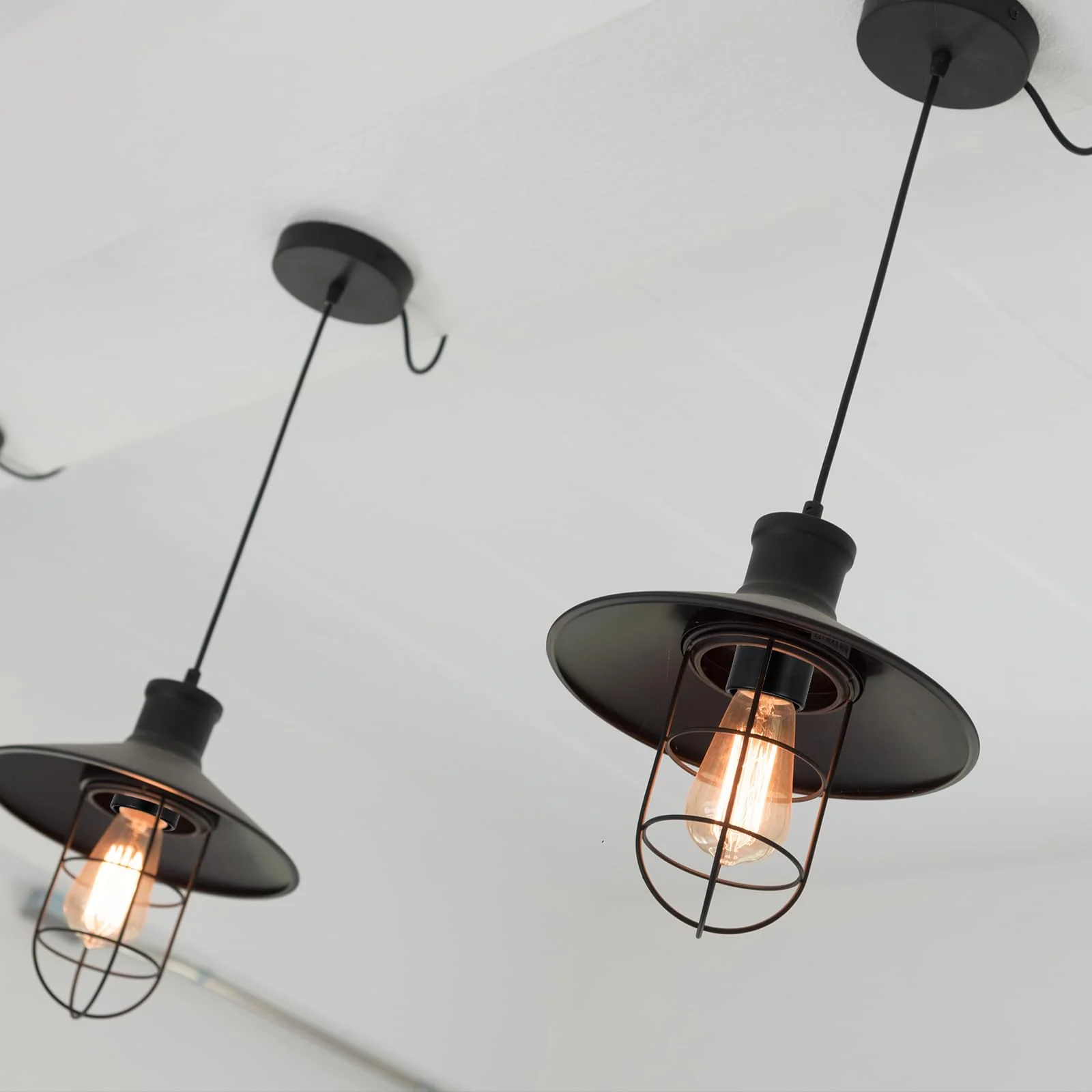 PATIKIL Light Socket Shade Ring, 4pcs E26 E27 Medium Base Metal Sockets Lock Ceramic/Porcelain Sockets with Thread Diameter 1-1/2 Inches for Hanging Lamp Holder, Black 50mm / 1.97" - Image 8