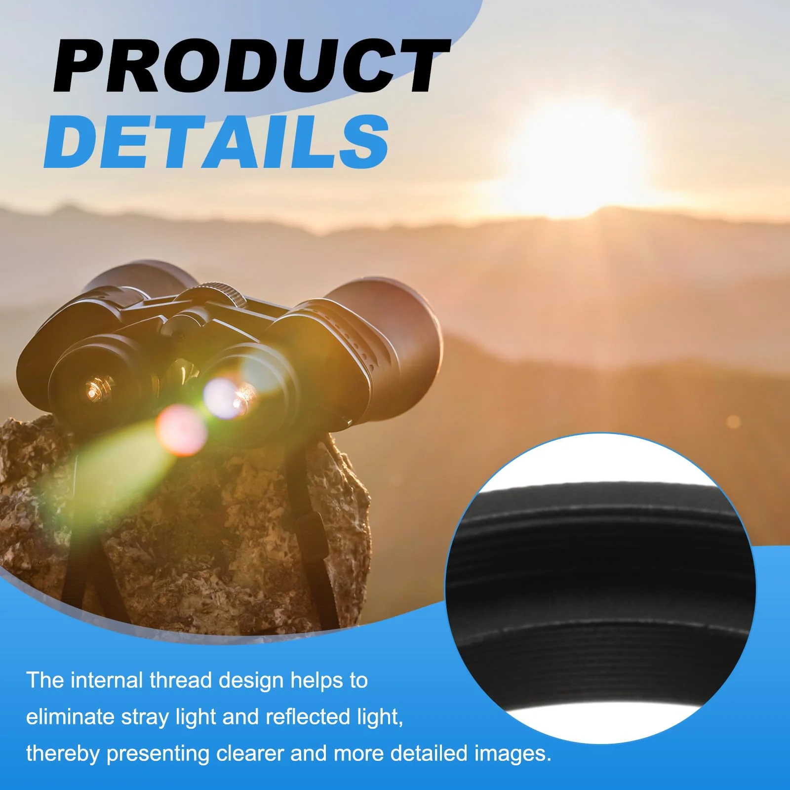 PATIKIL Telescope Adapter M54 x 0.75 mm Female to M48 x 0.75 mm Male Thread, Aluminum Alloy Lens Step Up Ring for Camera Telescope Binocular, Black 10mm - Image 4