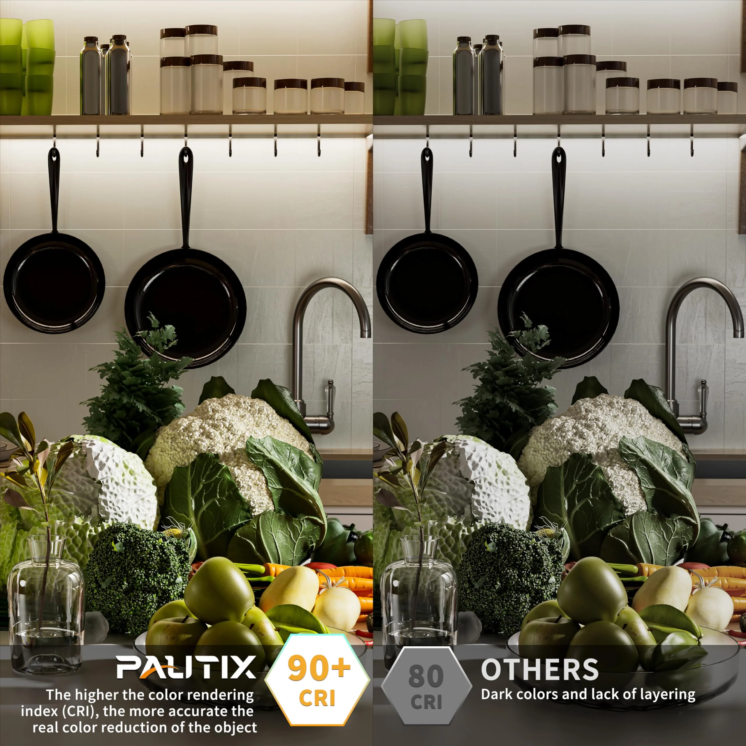 PAUTIX 24V LED Strip Light Cool White 5000K,20ft/6.1m COB LED Strip Light,Super Bright Flexible LED Tape Light for Kitchen,Stairs,Display Cabinet,Bedroom(Power Supply&Controller Not Included) 5000K-20ft/6.1m - Image 4