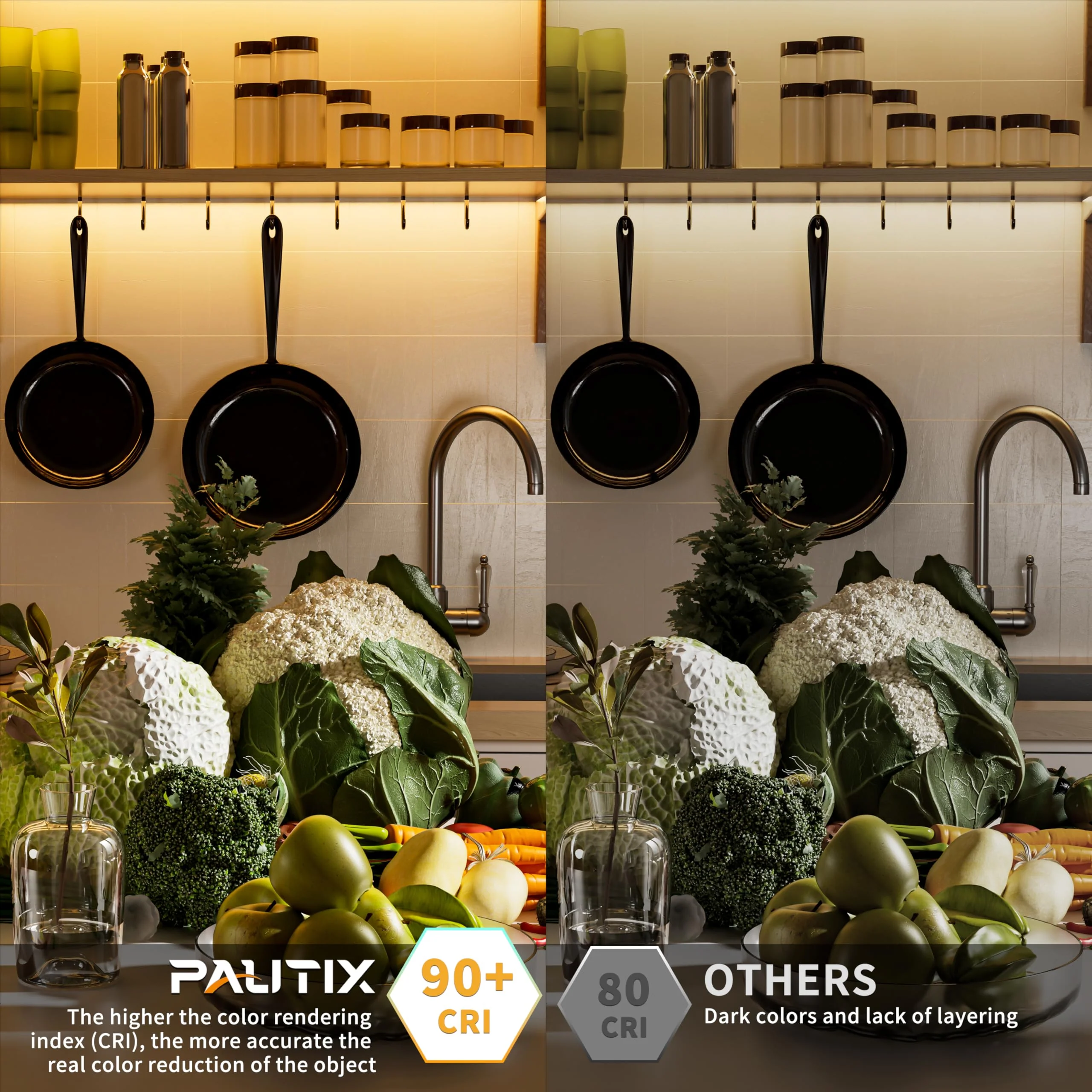 PAUTIX COB LED Strip Light 32.8ft/10m 5040LEDs Warm White 2700K,High Lumen Flexible CRI93+ LED Tape Super Bright DC24V,for Cabinet Home DIY Lighting Projects(Power Supply & Controller Not Included) 2700K/32.8ft - Image 4
