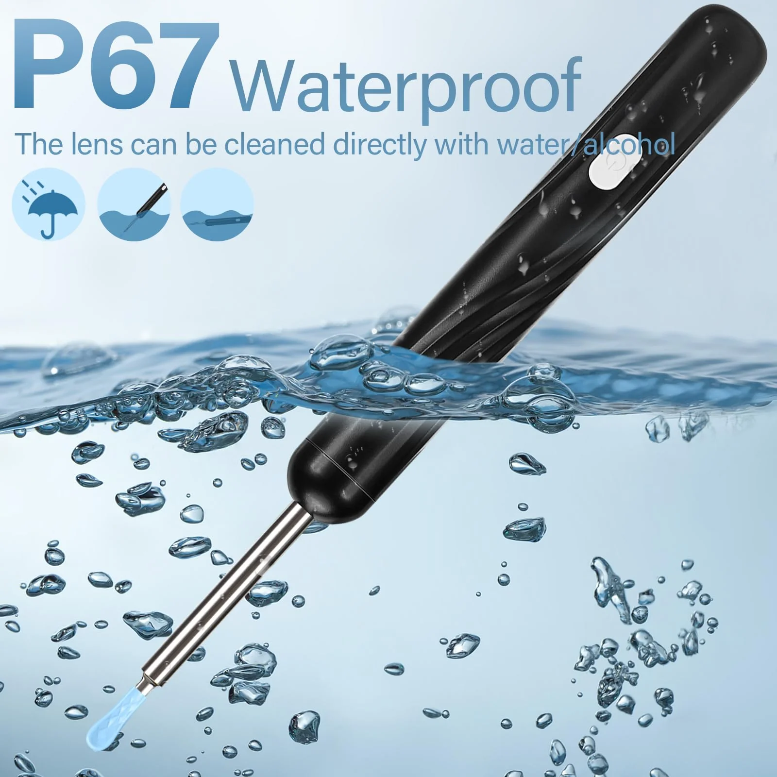 Pavlleen Ear Wax Remover Otoscope, with 6 LEDs and 3.5 mm Lens, IP67 Waterproof Otoscope, 360° Wide Angle Otoscope Camer, WiFi Ear Cleaner, Ear Cleaning for iPhone, iPad and Android Smartphones - Image 5