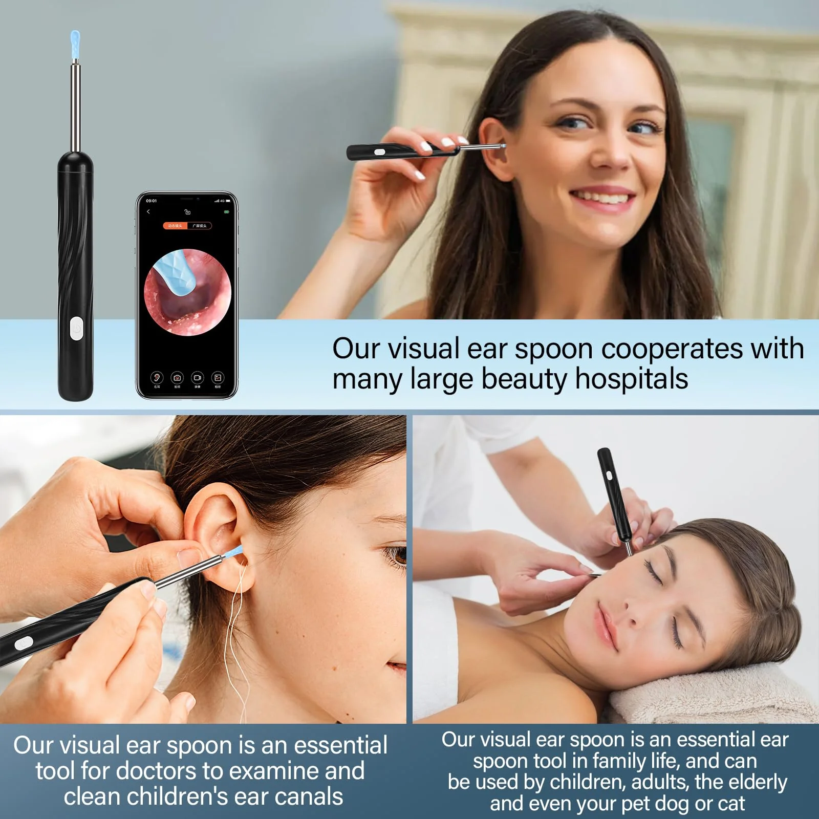 Pavlleen Ear Wax Remover Otoscope, with 6 LEDs and 3.5 mm Lens, IP67 Waterproof Otoscope, 360° Wide Angle Otoscope Camer, WiFi Ear Cleaner, Ear Cleaning for iPhone, iPad and Android Smartphones - Image 7